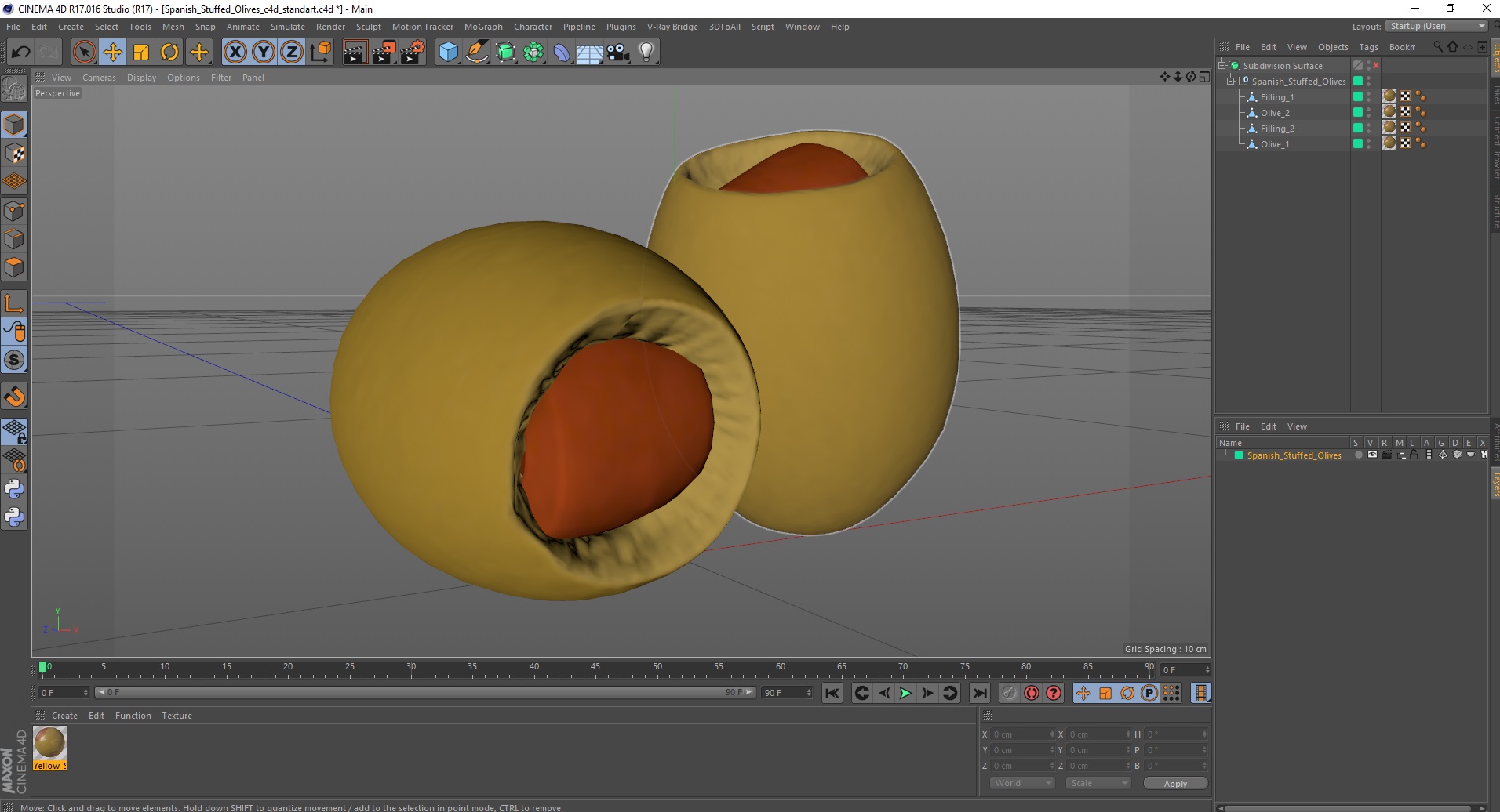 Spanish Stuffed Olives 3D