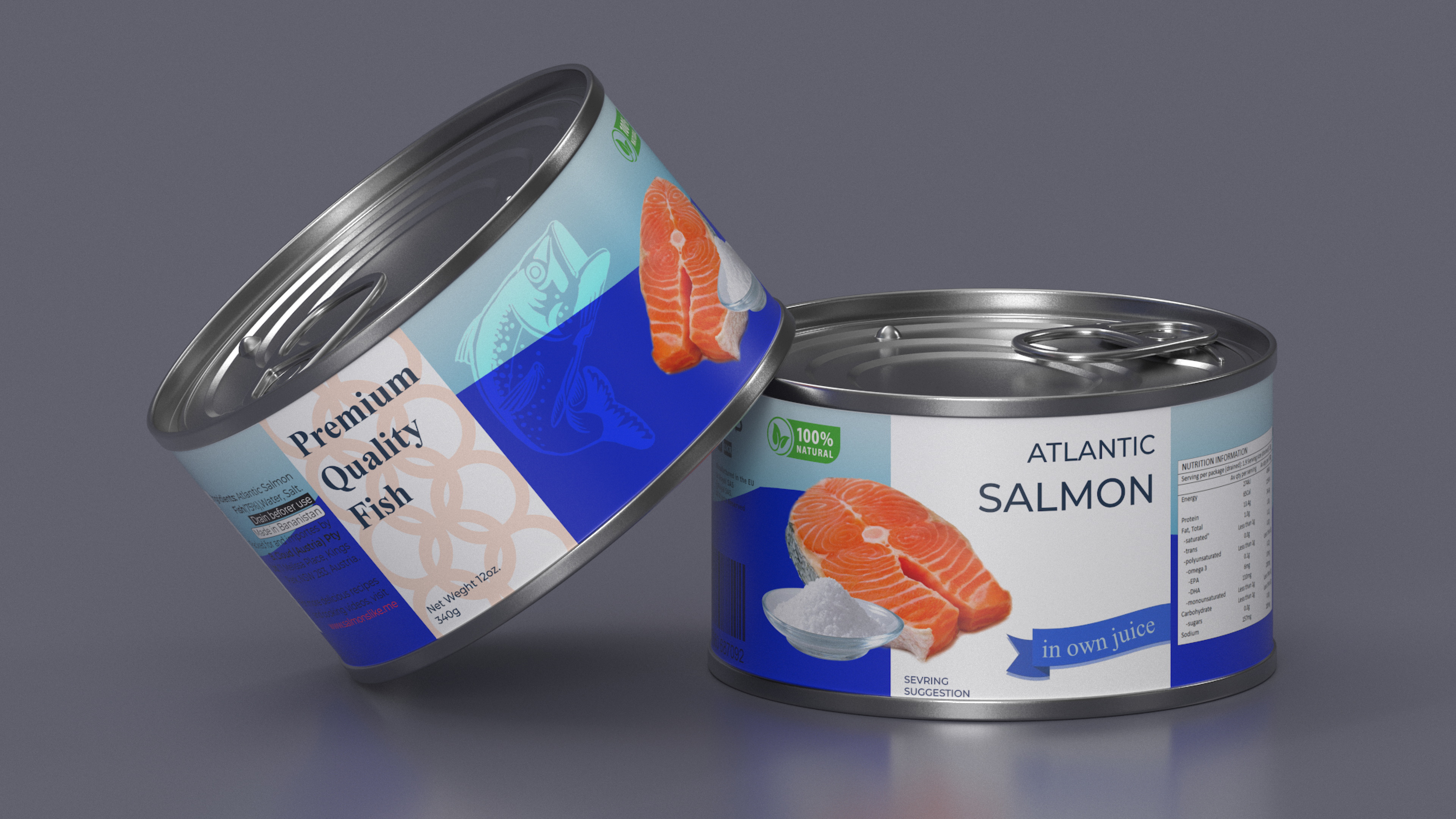 3D Canned Salmon model