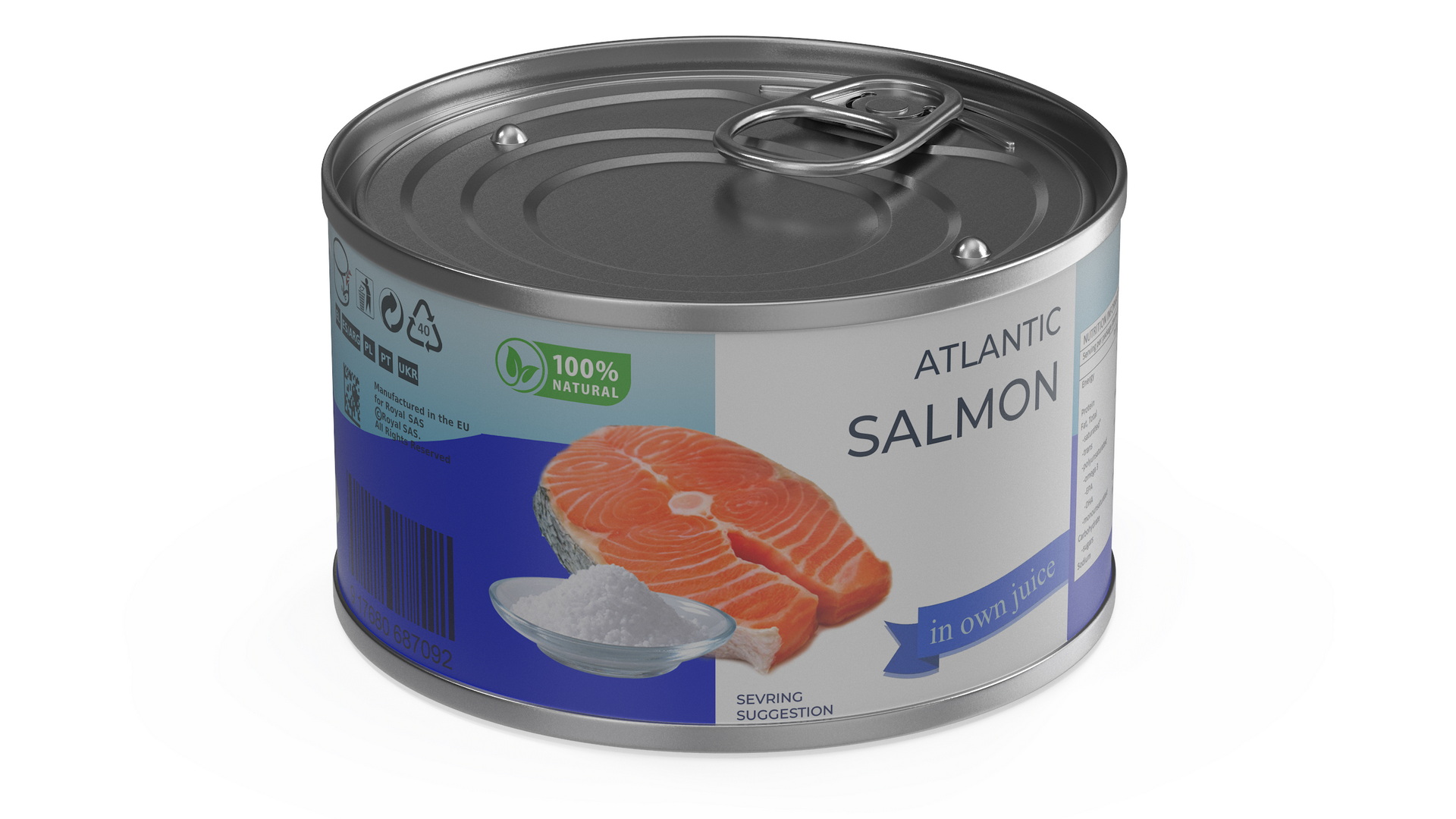 3D Canned Salmon model