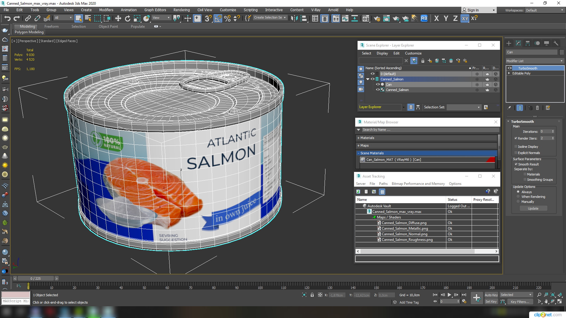 3D Canned Salmon model