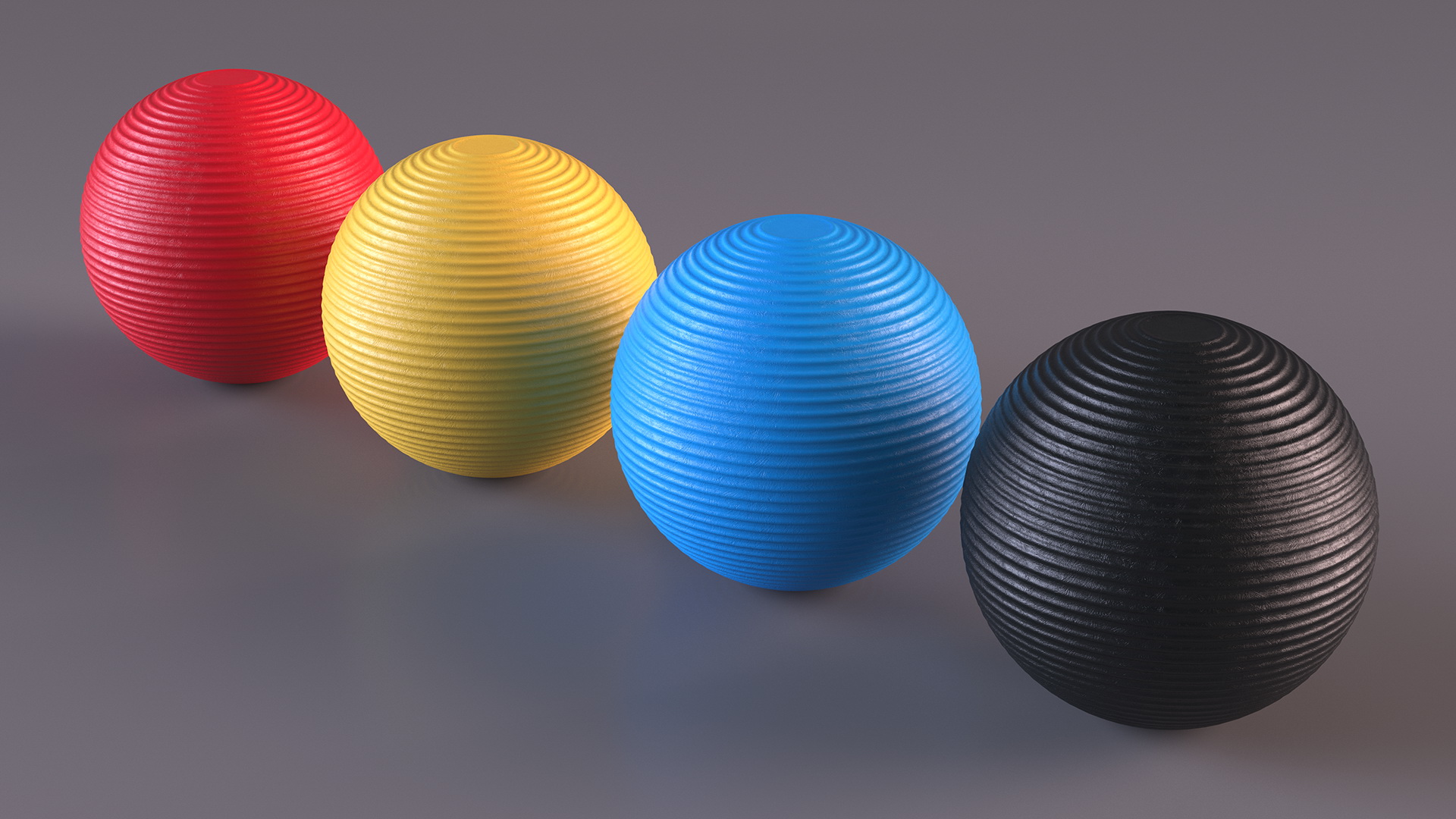3D Croquet Balls model