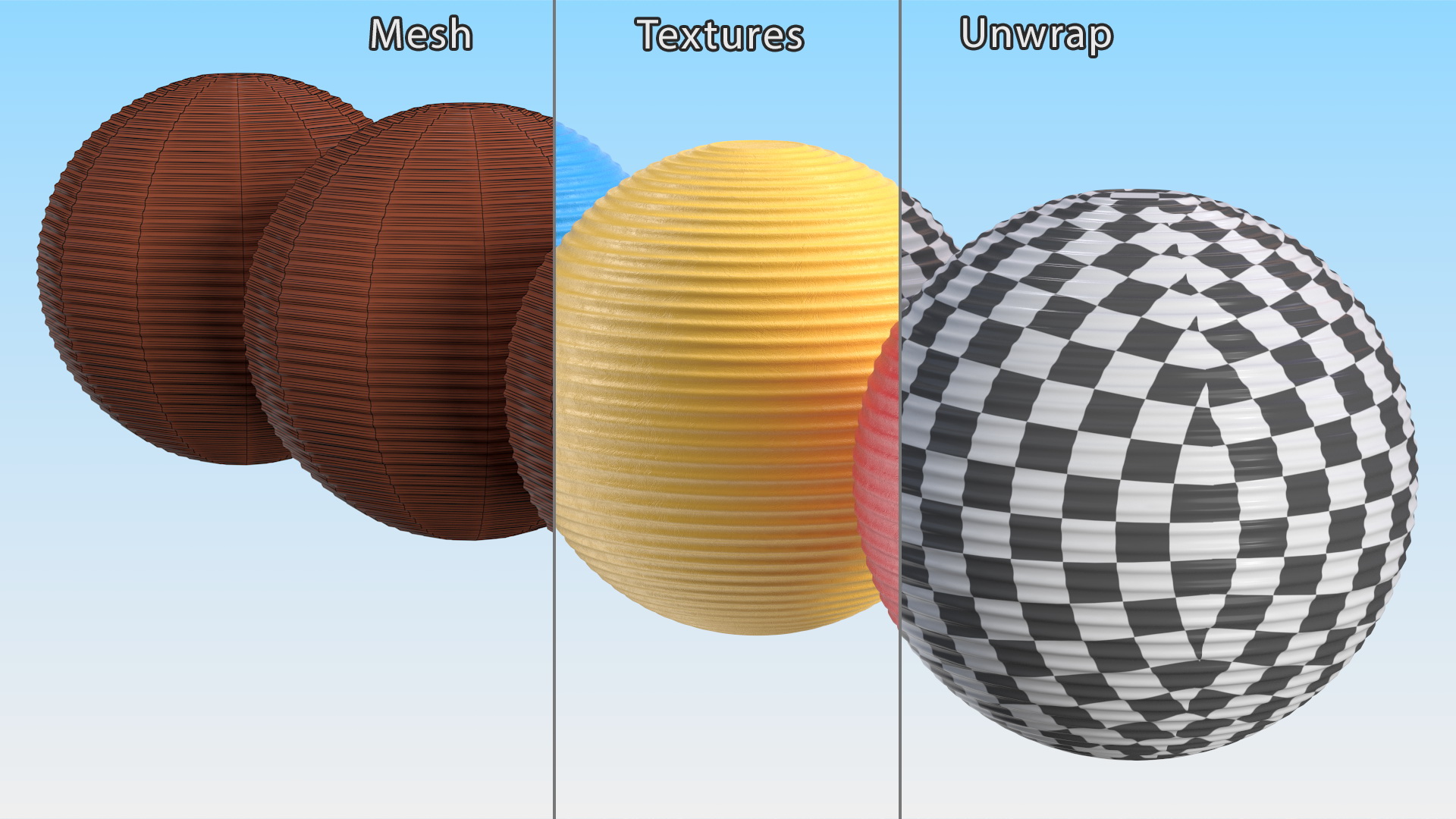 3D Croquet Balls model