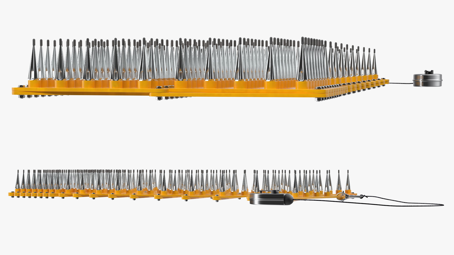 Foldable Road Block Tire Spike Strip for Police 3D