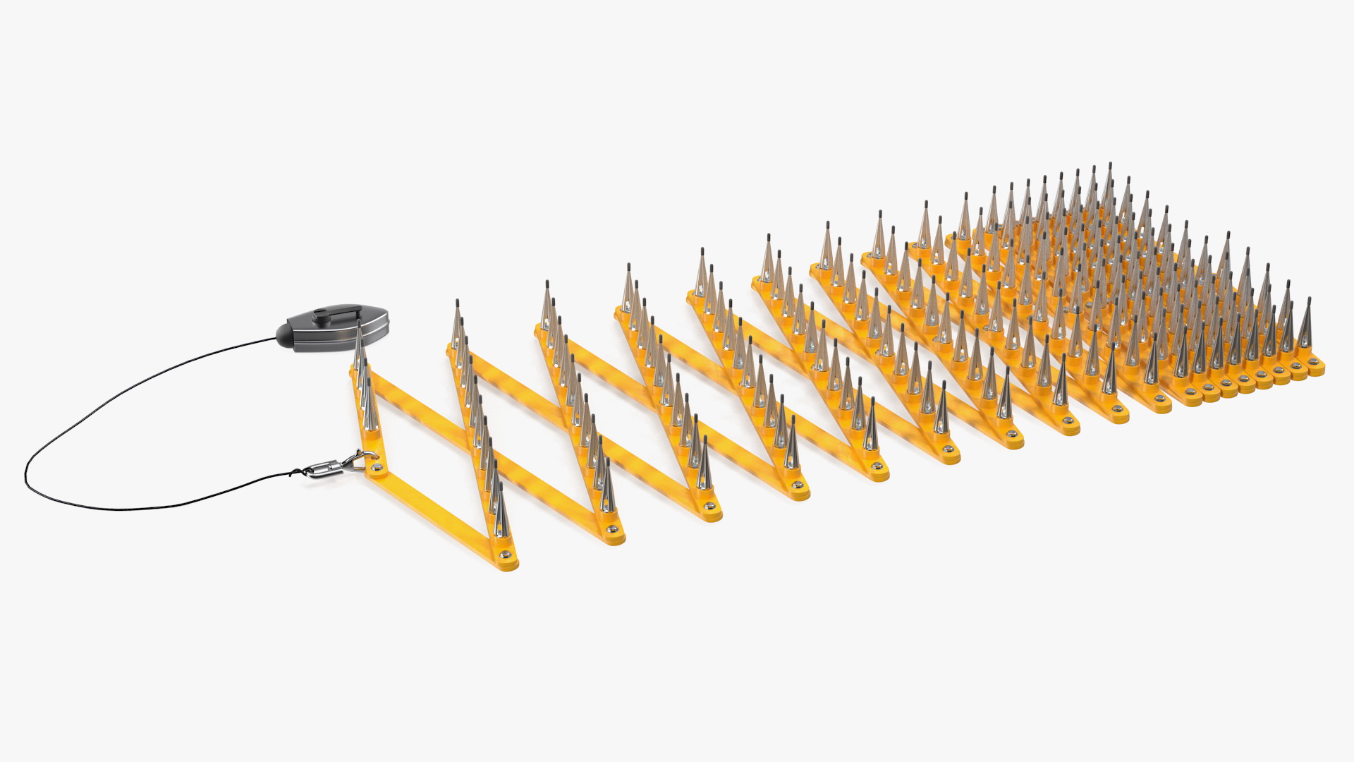 Foldable Road Block Tire Spike Strip for Police 3D