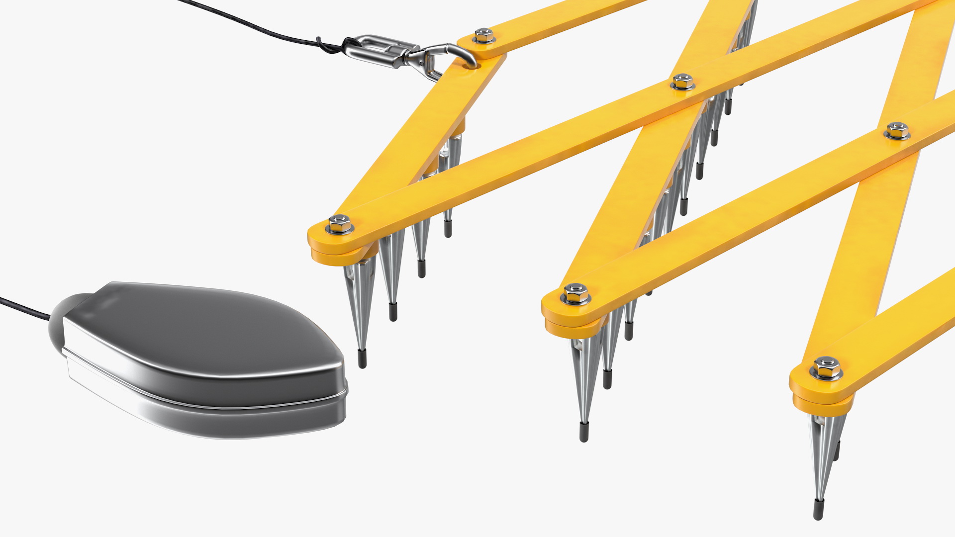 Foldable Road Block Tire Spike Strip for Police 3D