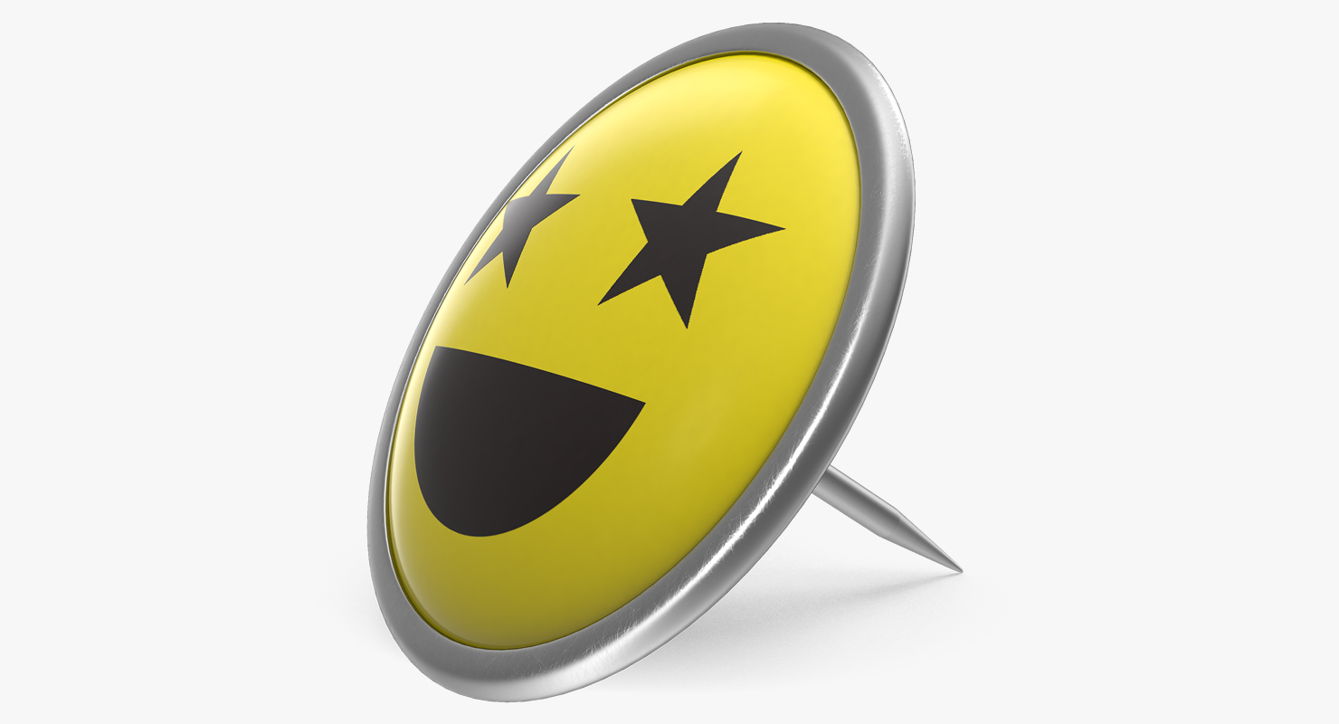 3D model Smiley Pin