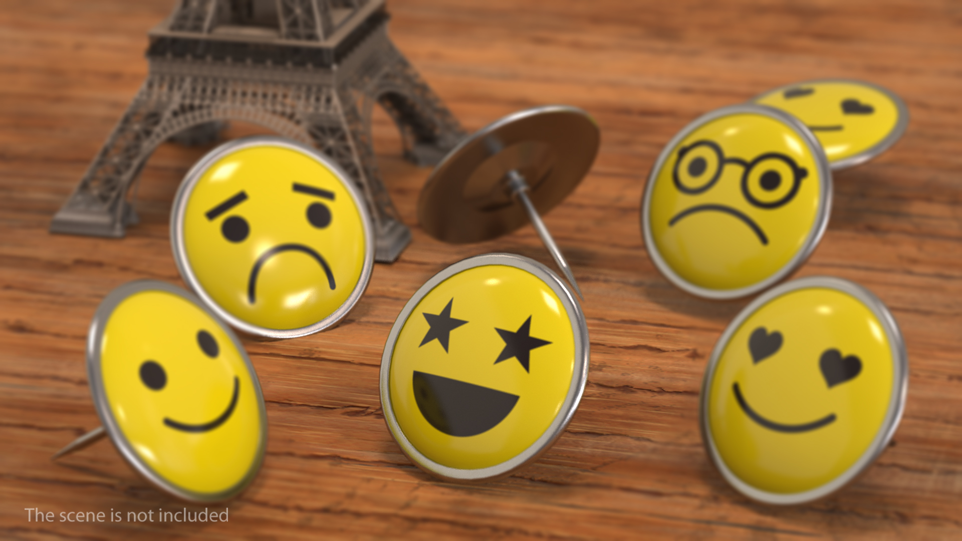 3D model Smiley Pin