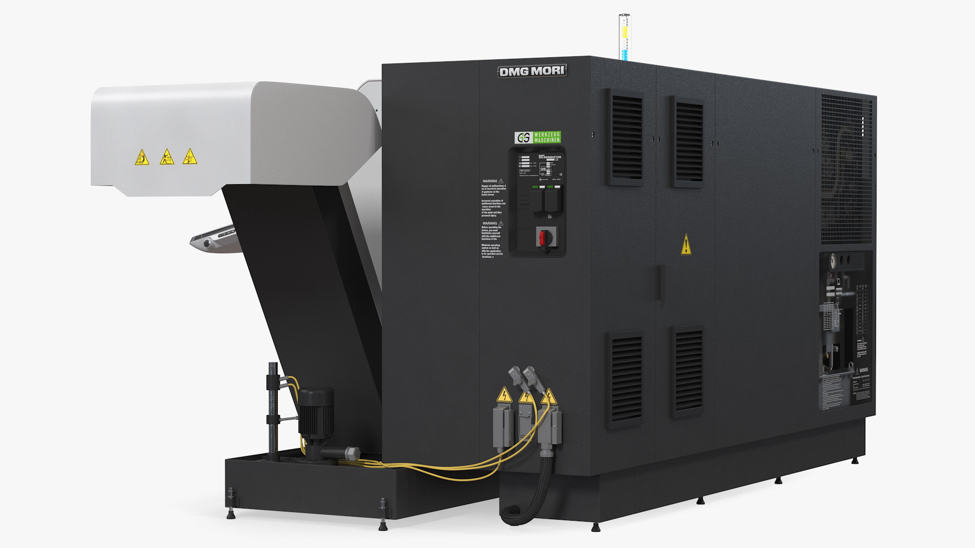 3D DMG Mori CTX Alpha 500 CNC Turning Center Rigged model