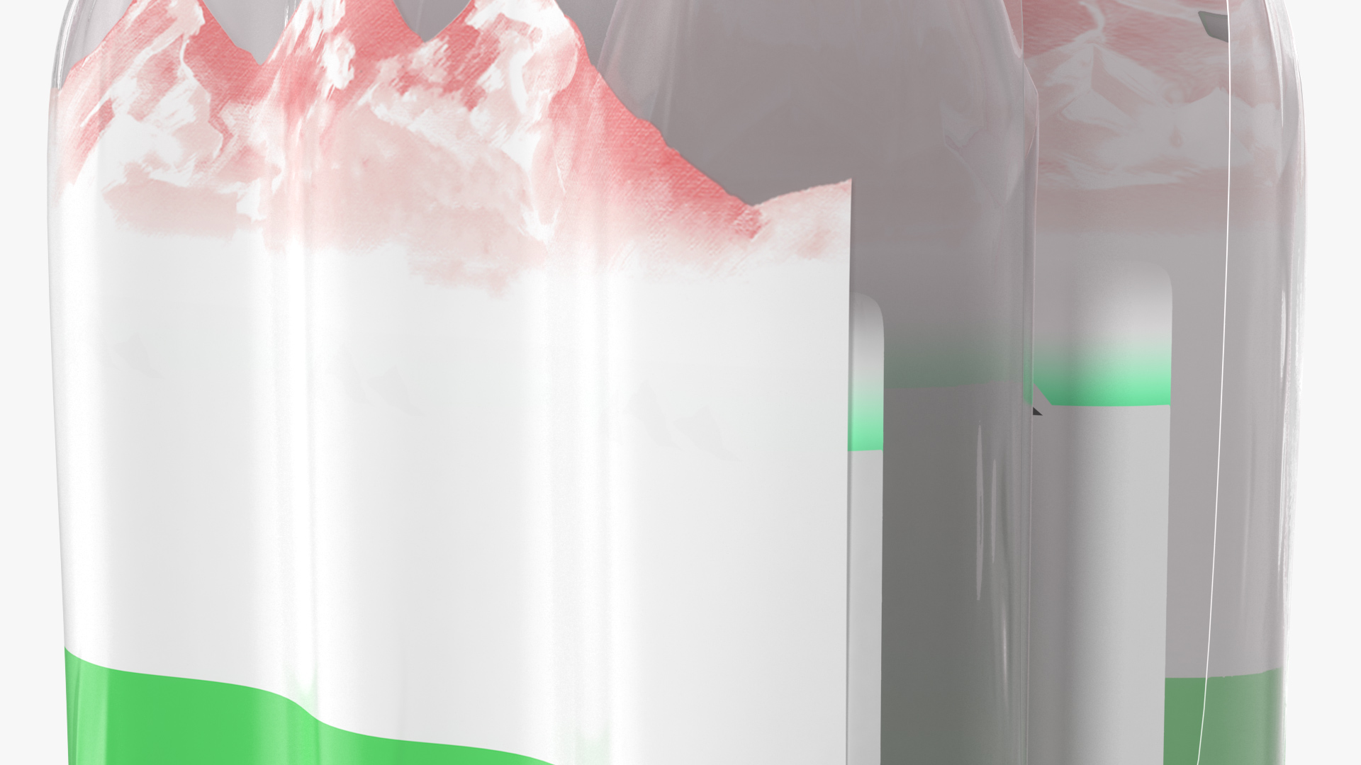 3D Mineral Water 1L Bottle Pack model