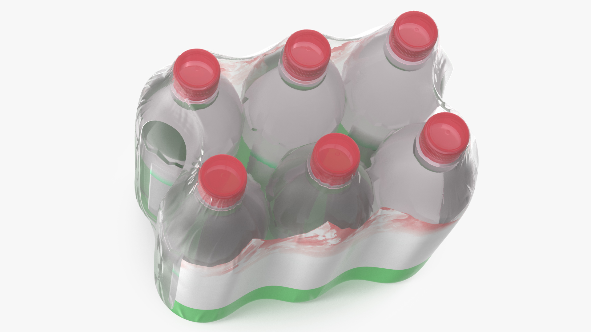 3D Mineral Water 1L Bottle Pack model