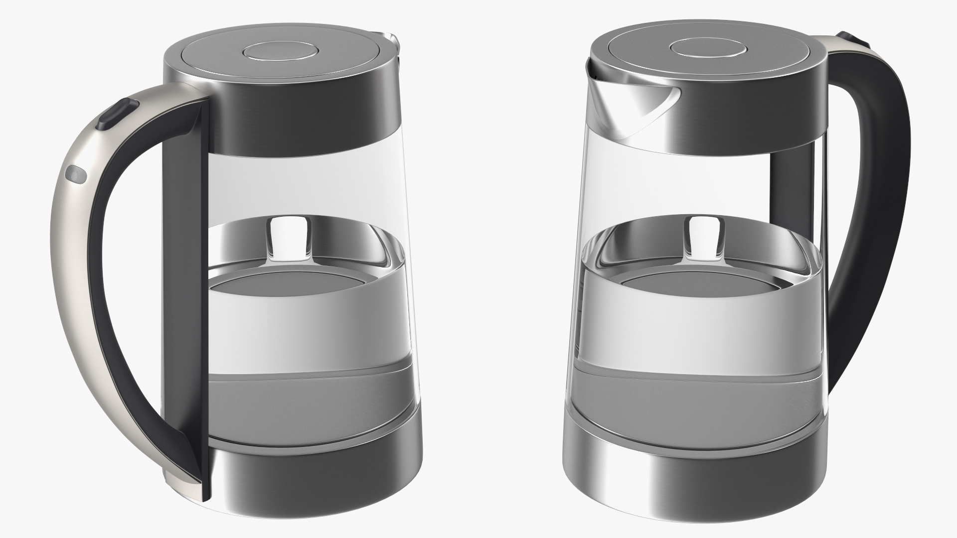 Electric Kettle with Teapot Black Color 3D model