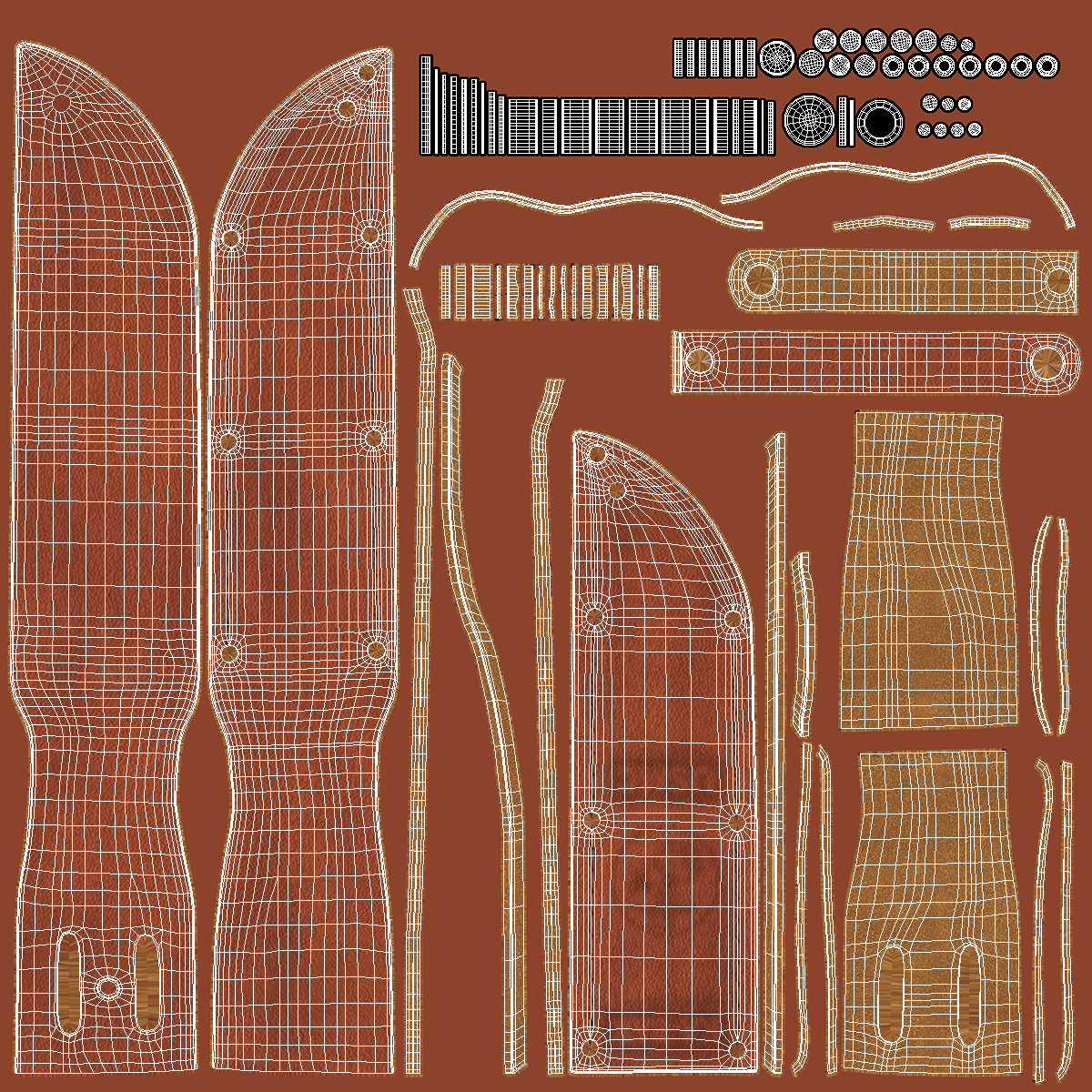 3D model Leather Sheath for the Full Size Ka Bar Knife