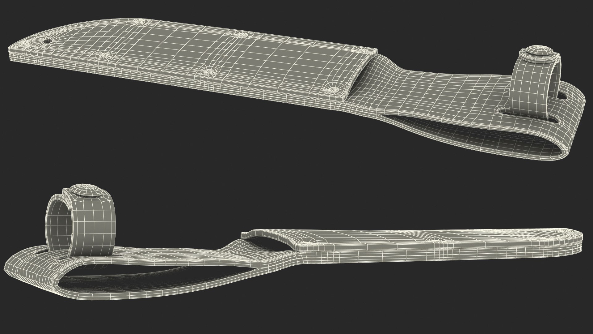 3D model Leather Sheath for the Full Size Ka Bar Knife