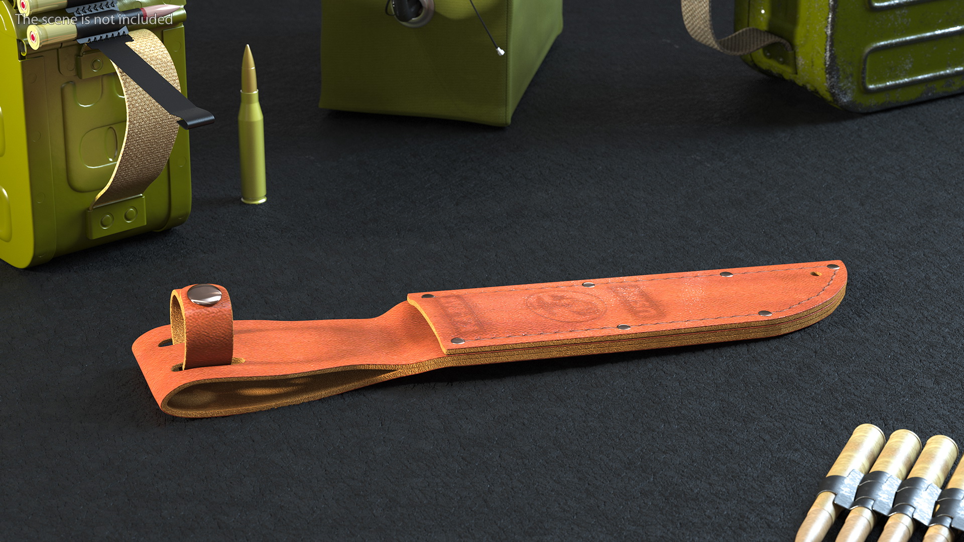 3D model Leather Sheath for the Full Size Ka Bar Knife