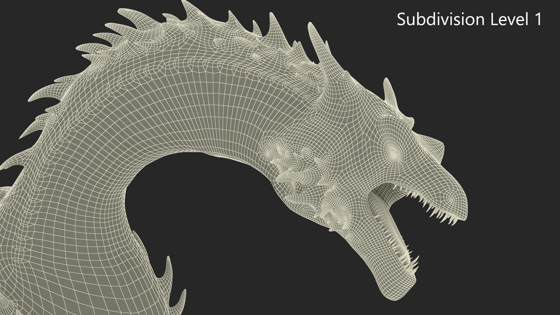 3D model Dragon Flying Over Castle