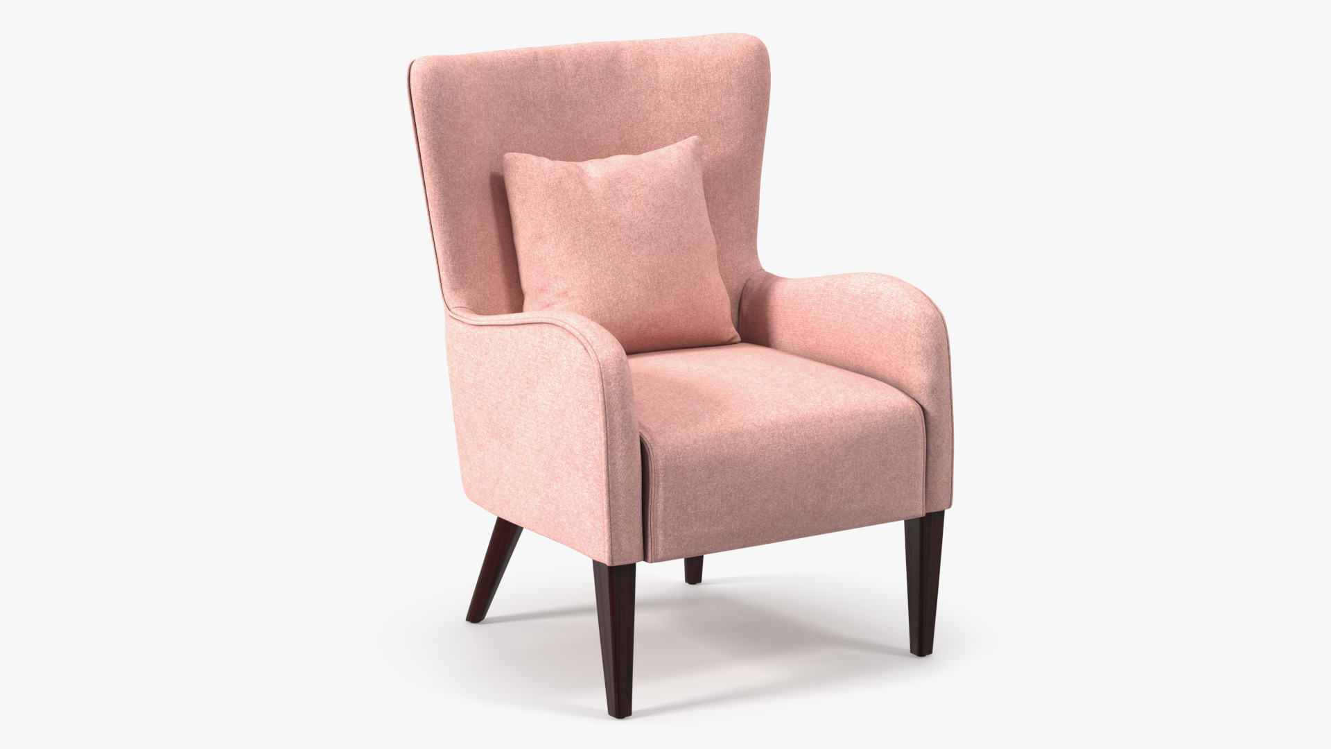 Coaster Accent Chair with Curved Arms Pink 3D
