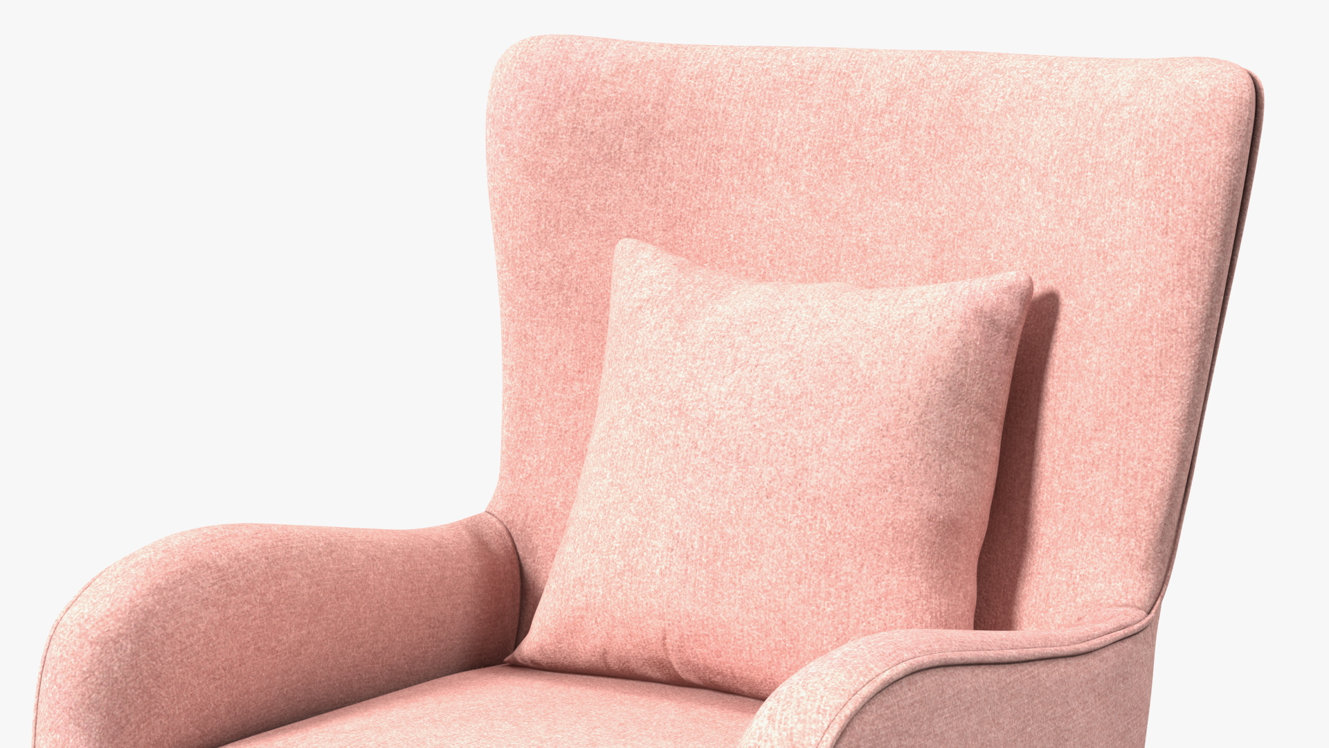 Coaster Accent Chair with Curved Arms Pink 3D