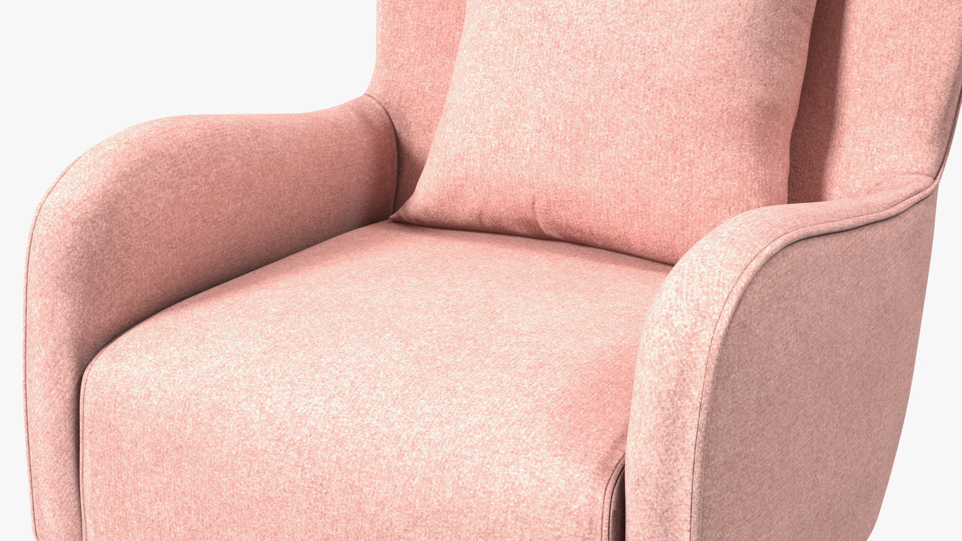 Coaster Accent Chair with Curved Arms Pink 3D