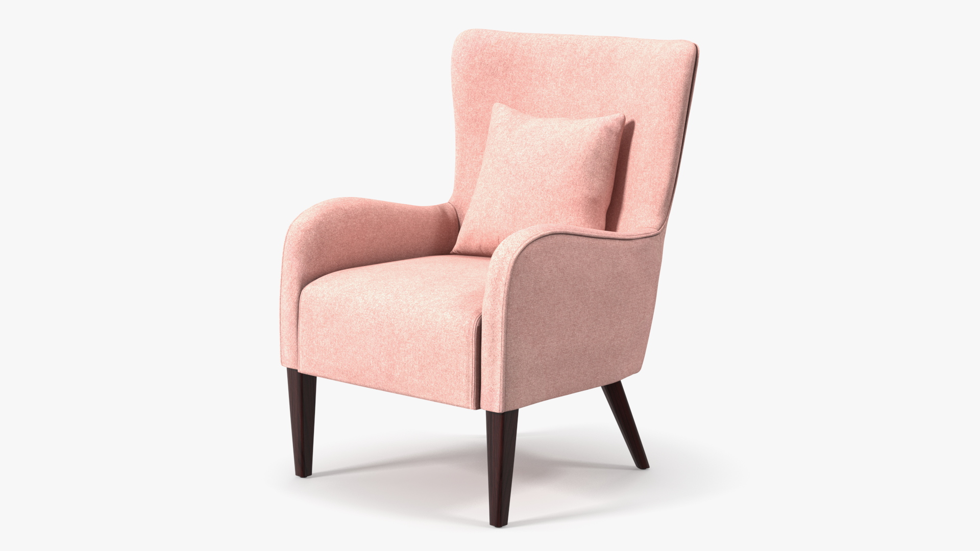 Coaster Accent Chair with Curved Arms Pink 3D