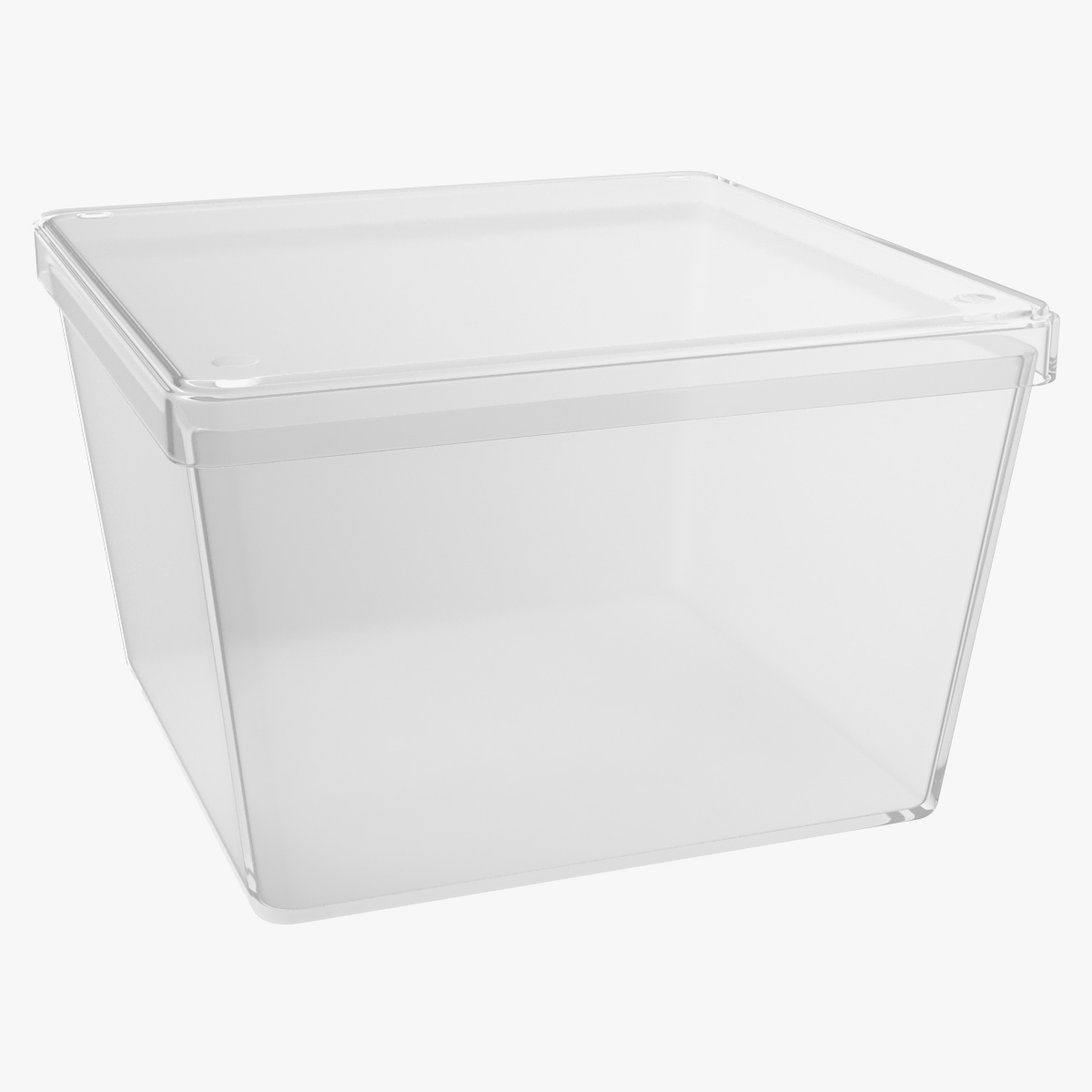 Empty Square Plastic Box