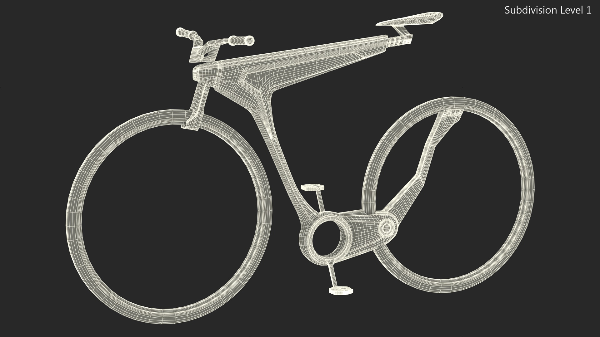 3D Futuristic Electric Bike Green Rigged for Maya
