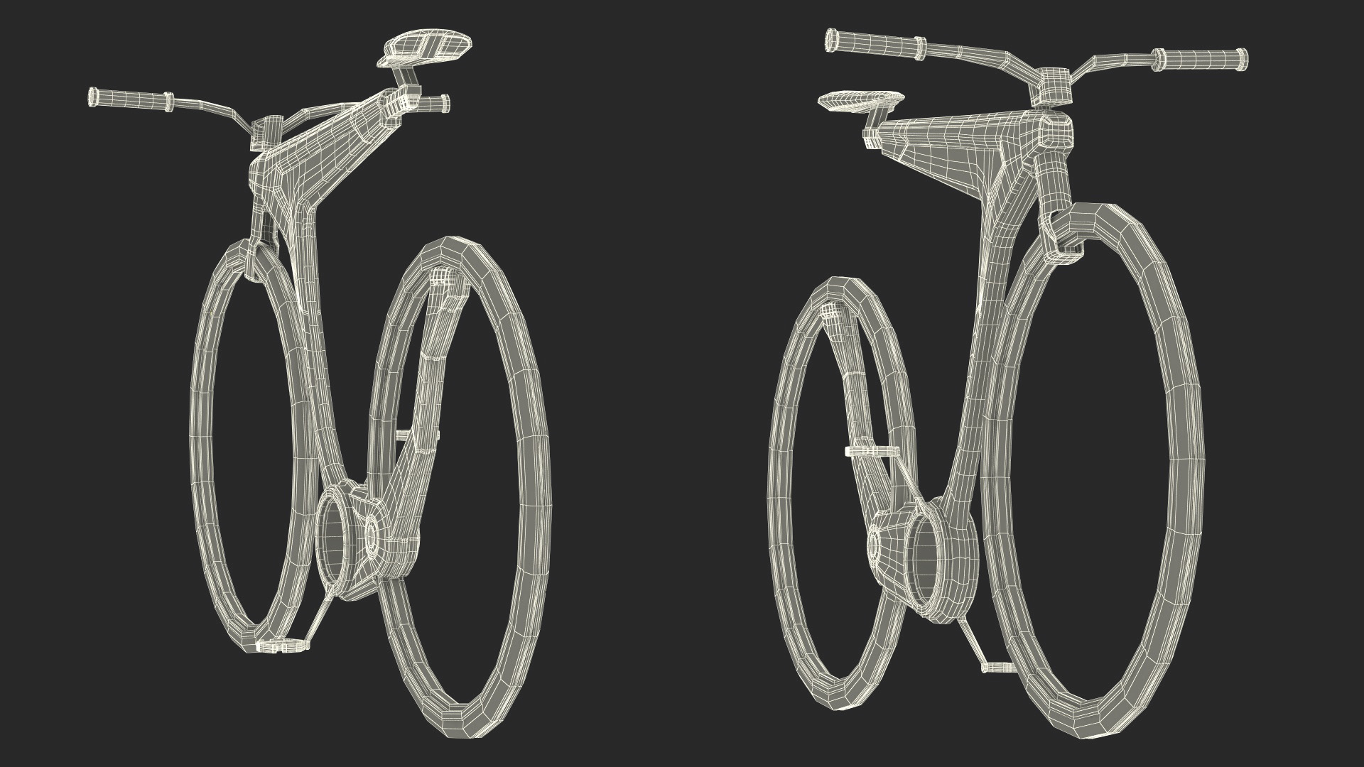 3D Futuristic Electric Bike Green Rigged for Maya