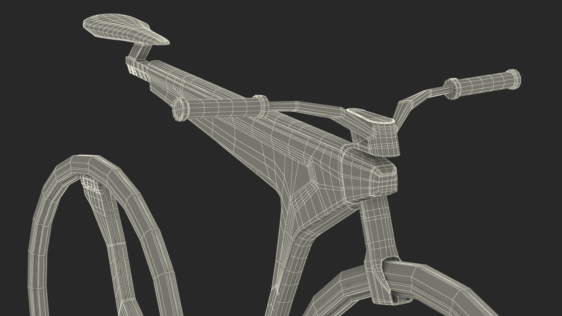 3D Futuristic Electric Bike Green Rigged for Maya