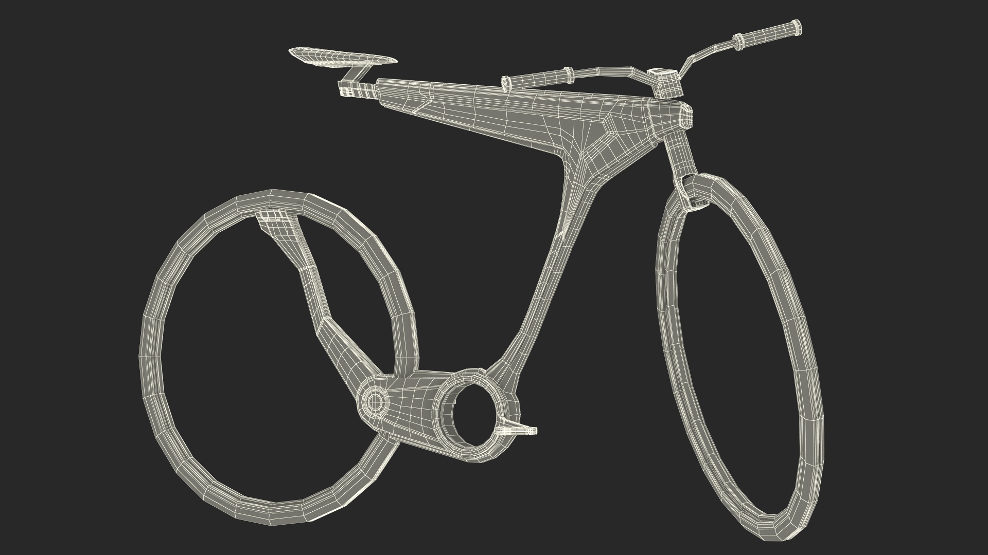 3D Futuristic Electric Bike Green Rigged for Maya