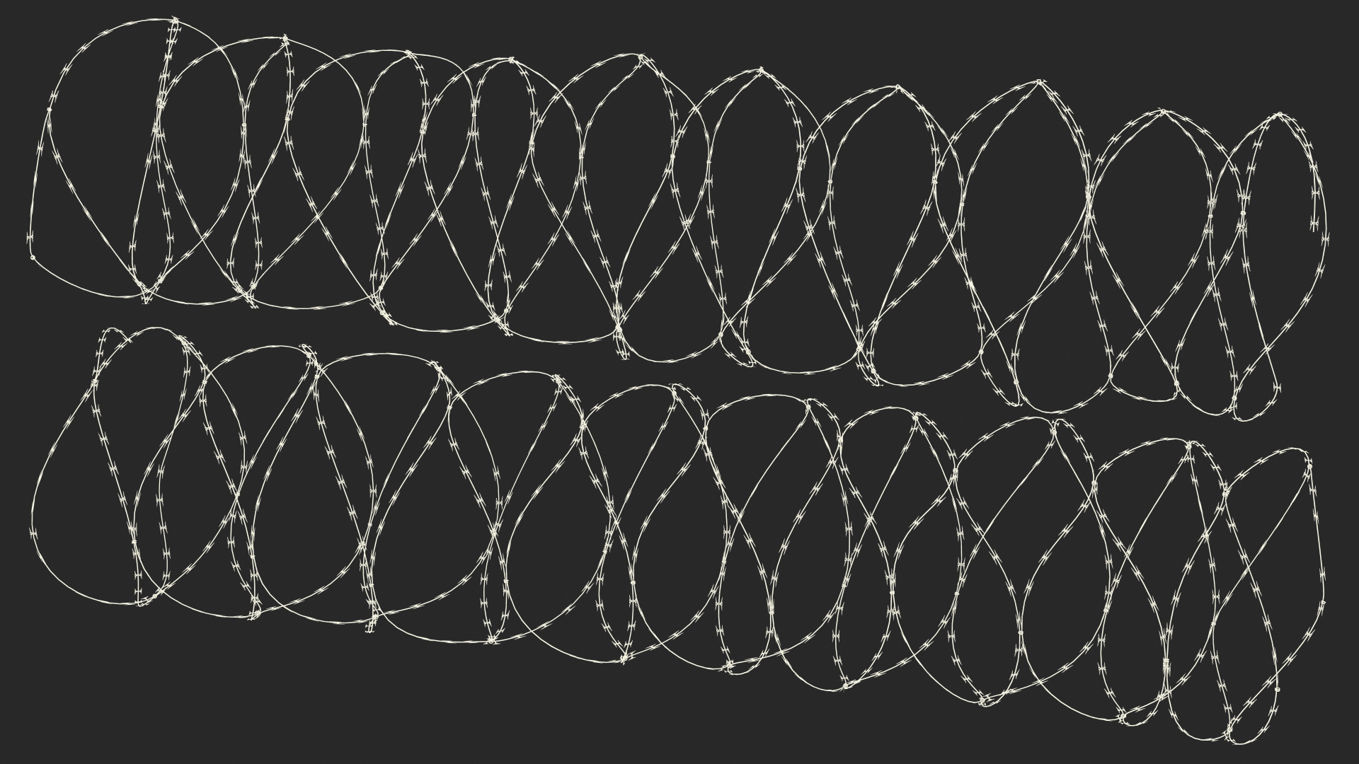 3D model Concertina Razor Wire Coil Obstacle
