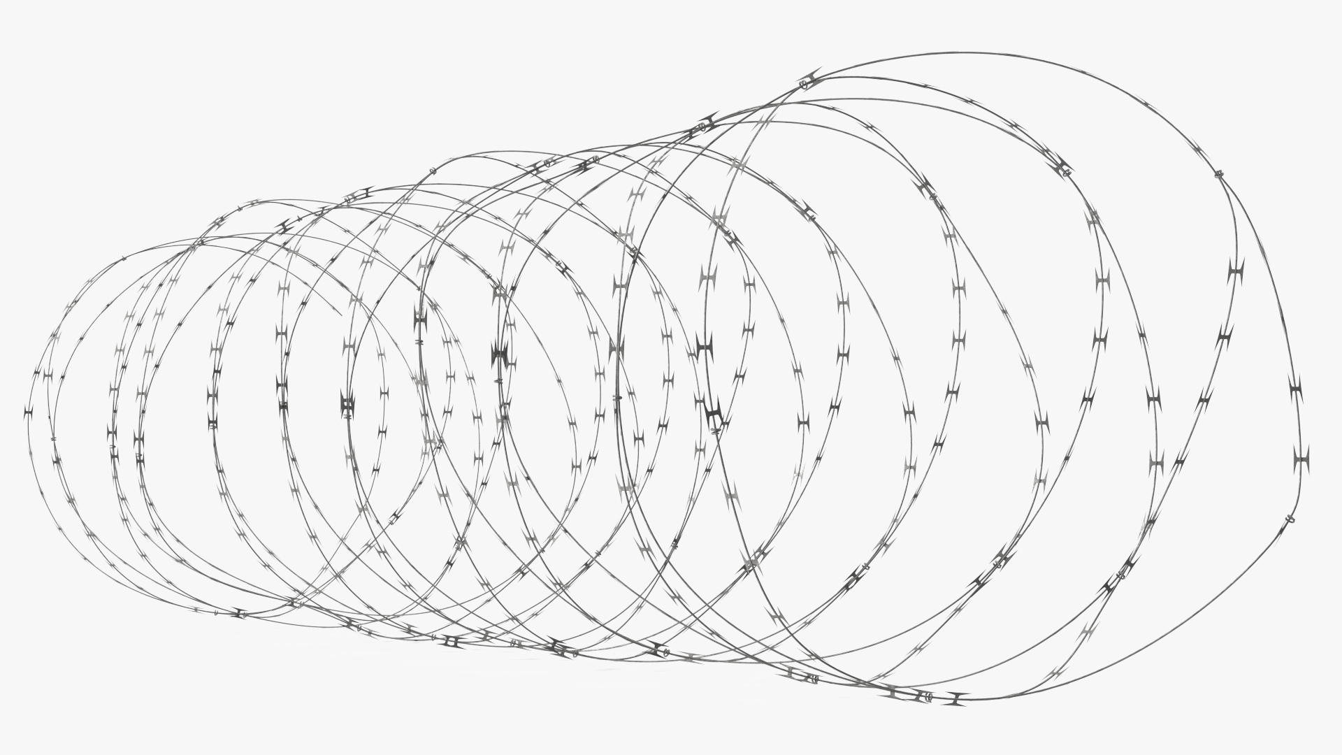 3D model Concertina Razor Wire Coil Obstacle