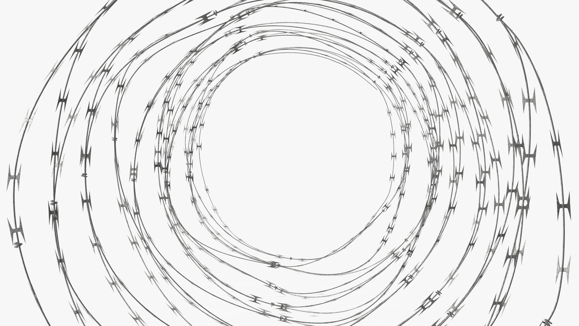 3D model Concertina Razor Wire Coil Obstacle