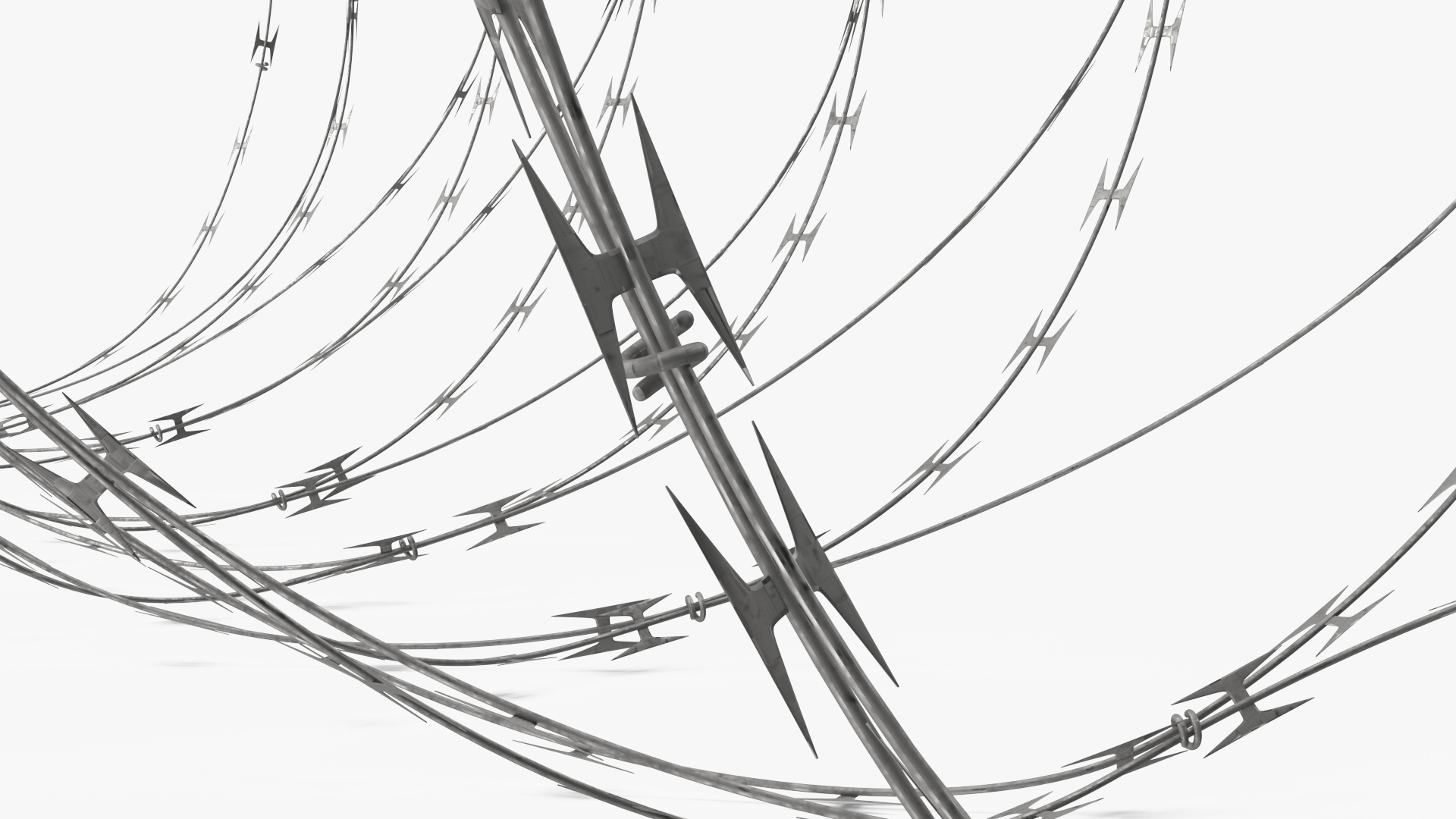 3D model Concertina Razor Wire Coil Obstacle