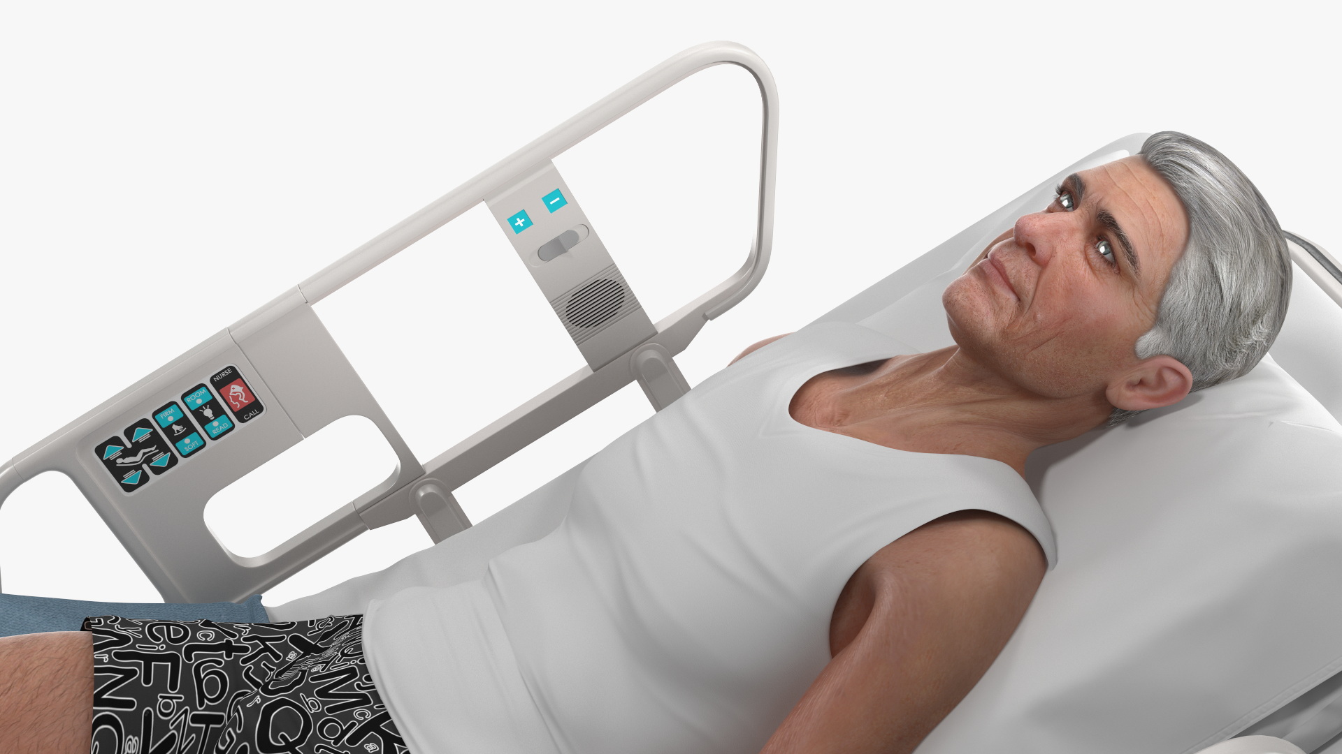 3D model Versius CMR Surgical with Patient on Hospital Bed and Doctor