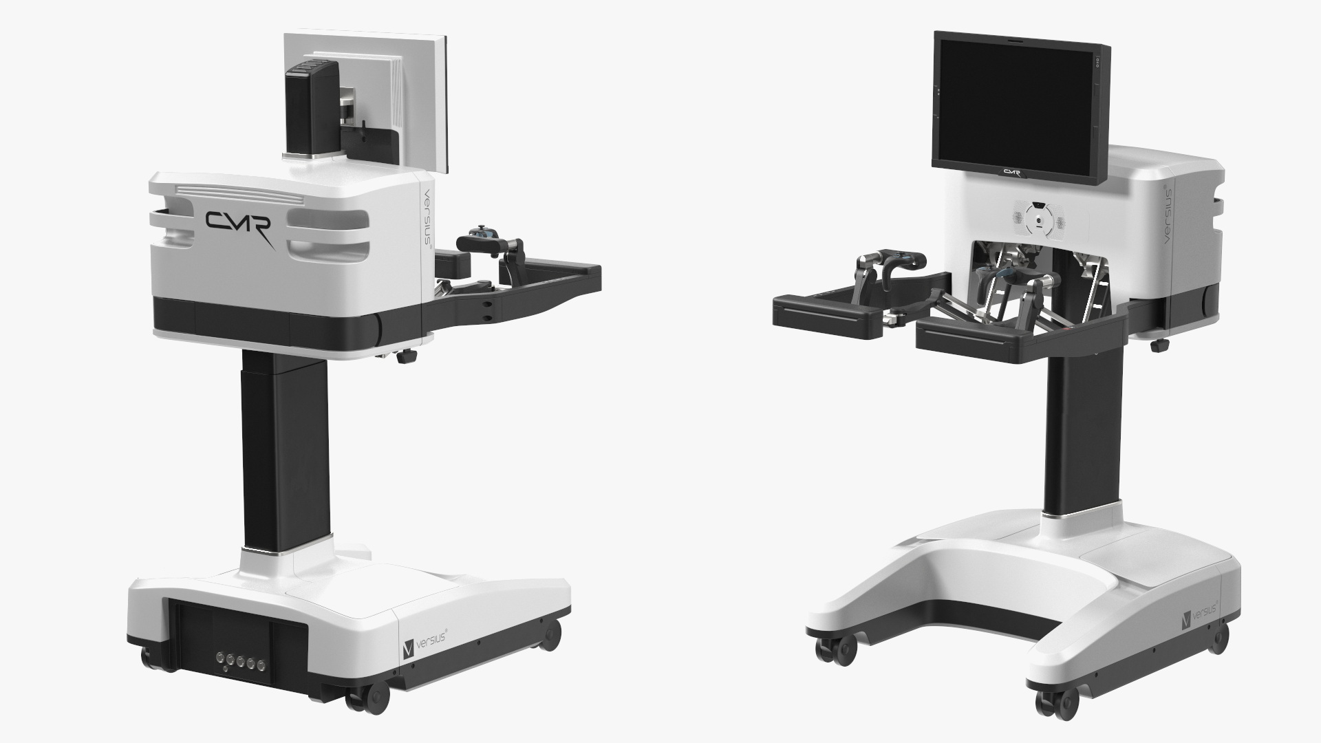 3D model Versius CMR Surgical with Patient on Hospital Bed and Doctor