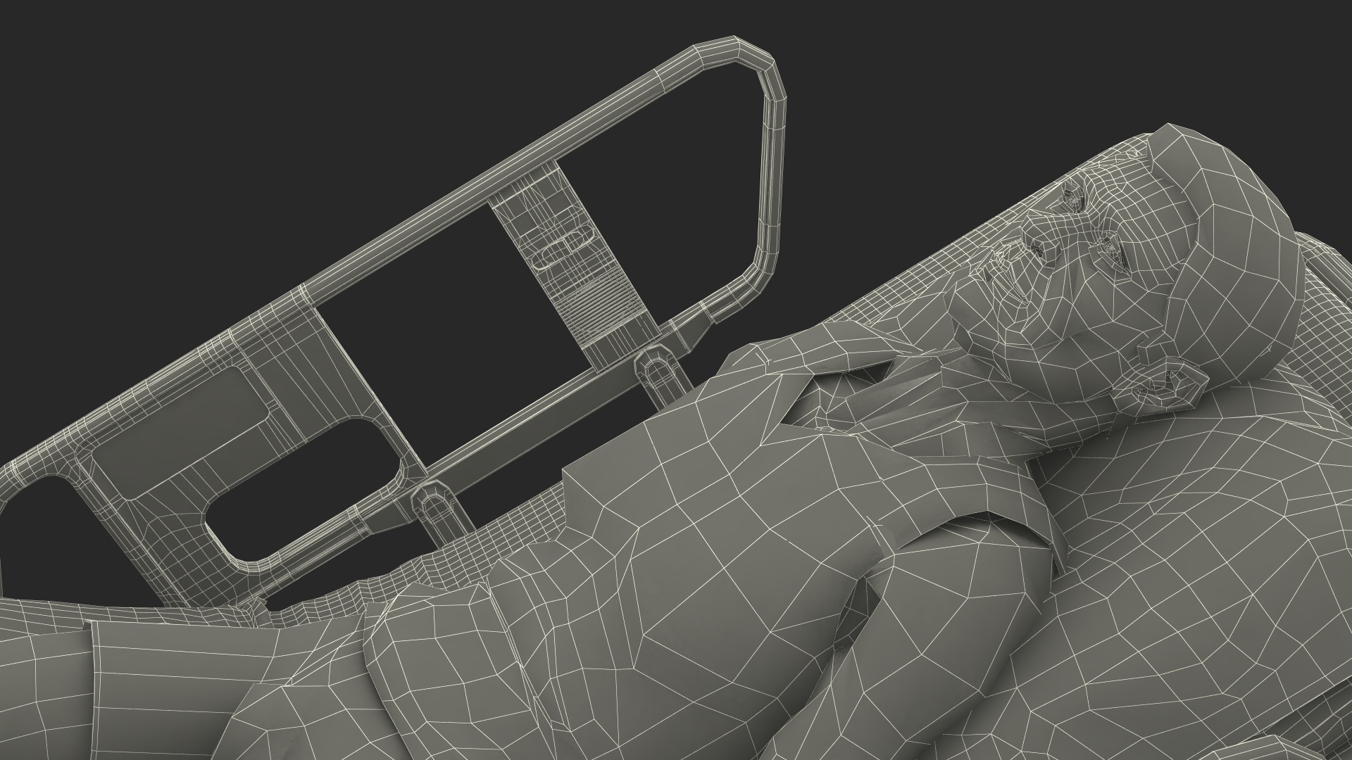 3D model Versius CMR Surgical with Patient on Hospital Bed and Doctor