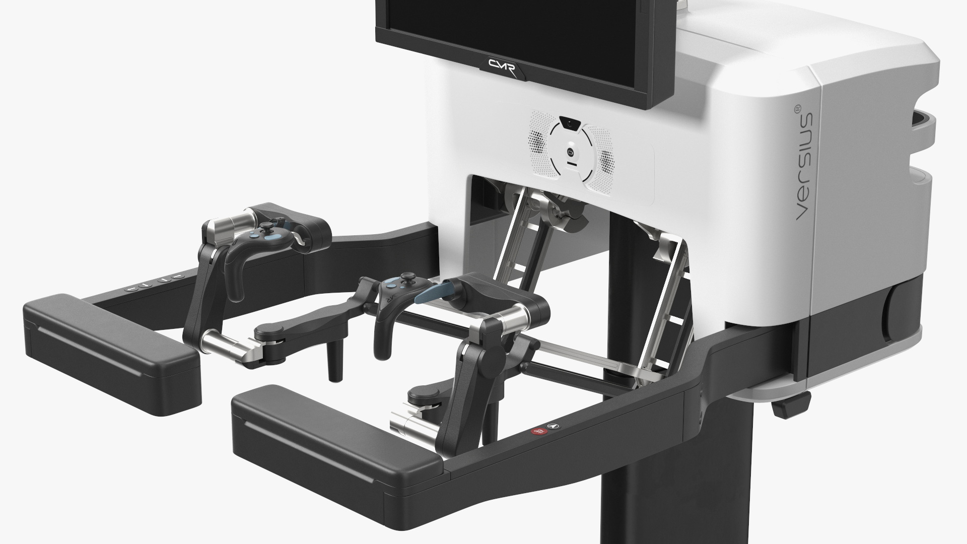 3D model Versius CMR Surgical with Patient on Hospital Bed and Doctor