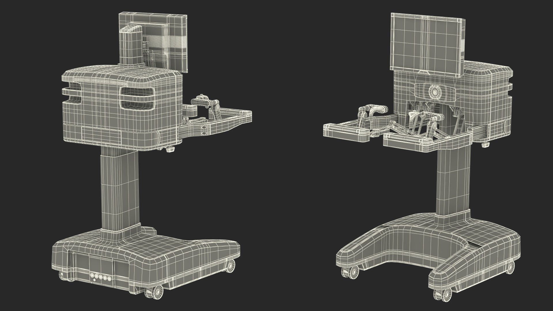 3D model Versius CMR Surgical with Patient on Hospital Bed and Doctor