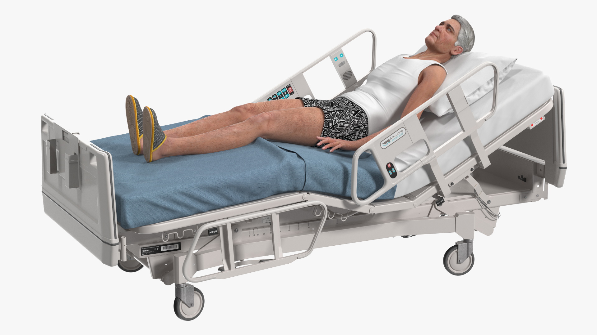 3D model Versius CMR Surgical with Patient on Hospital Bed and Doctor