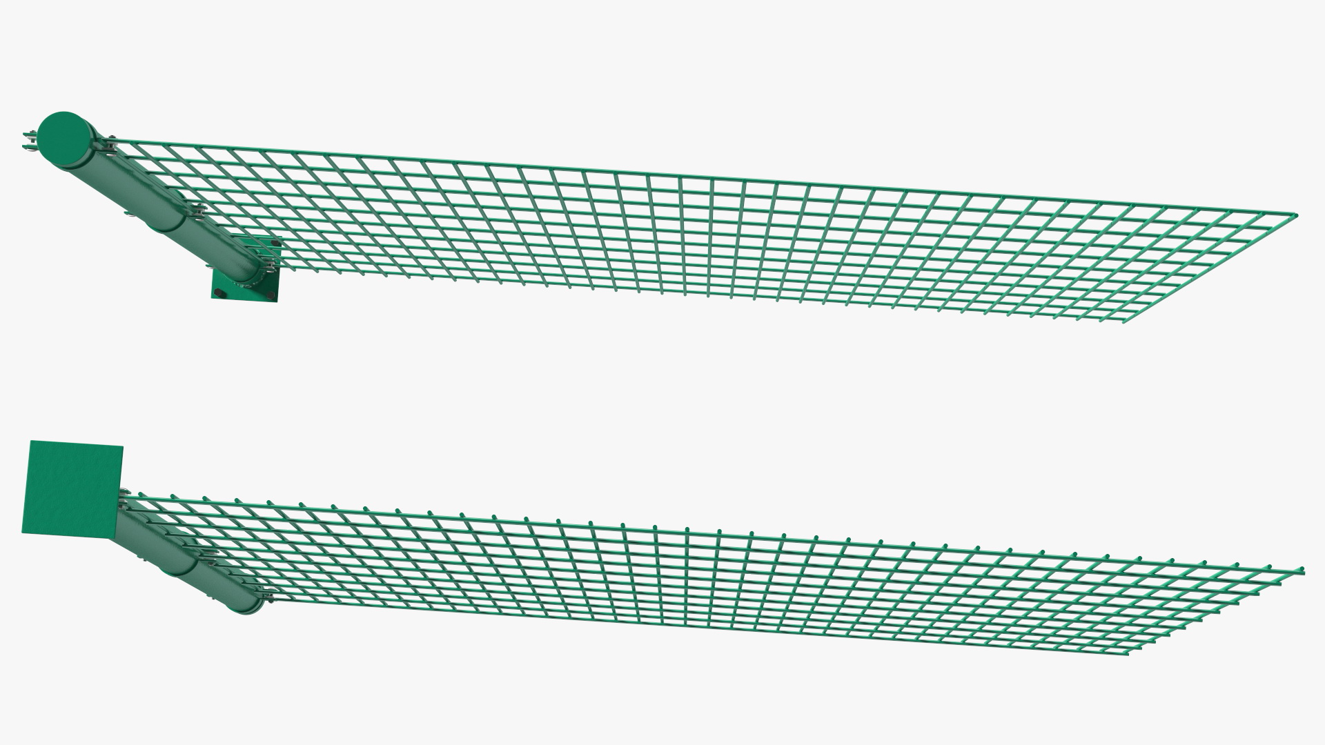 Mesh Fence Panel Green 3D