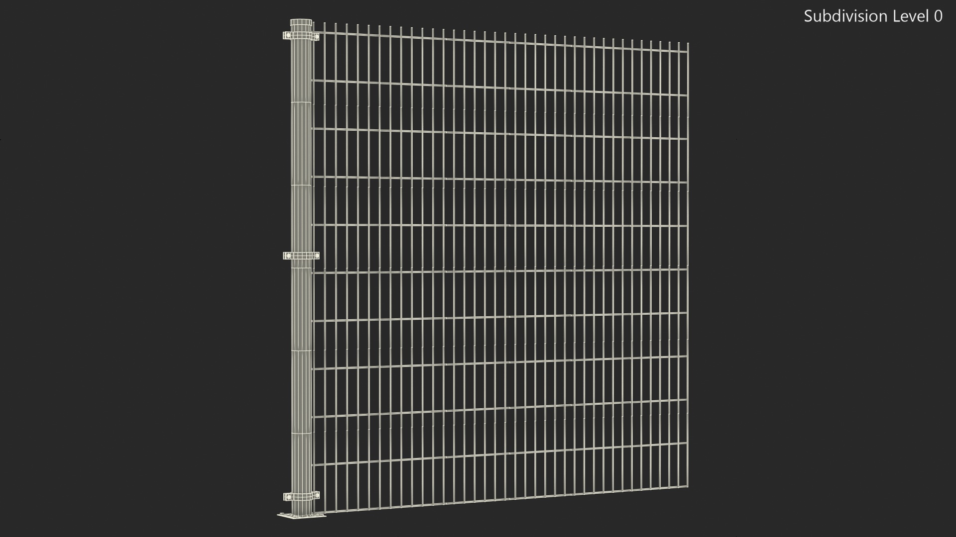 Mesh Fence Panel Green 3D