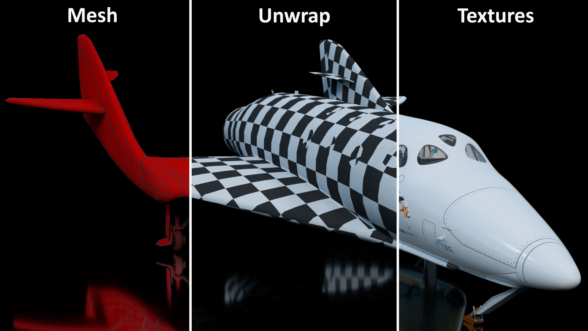 3D VSS Unity Virgin Suborbital Spaceplane model