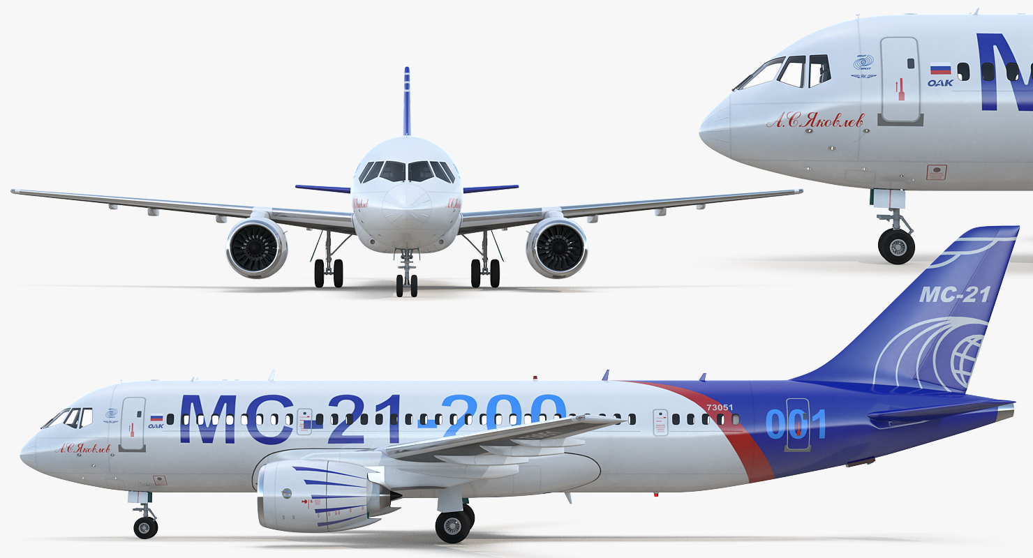 3D Twinjet Airliner MC 21 200