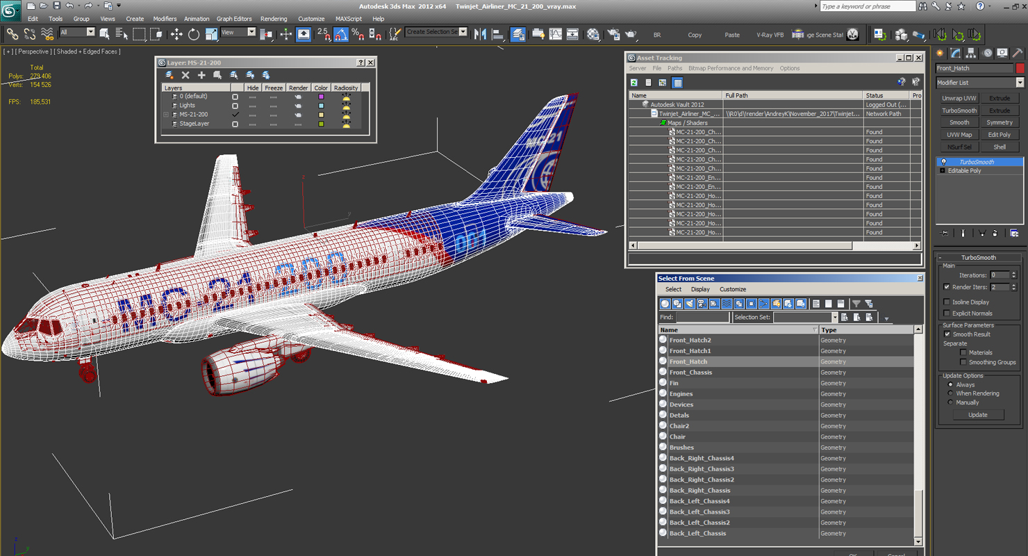 3D Twinjet Airliner MC 21 200