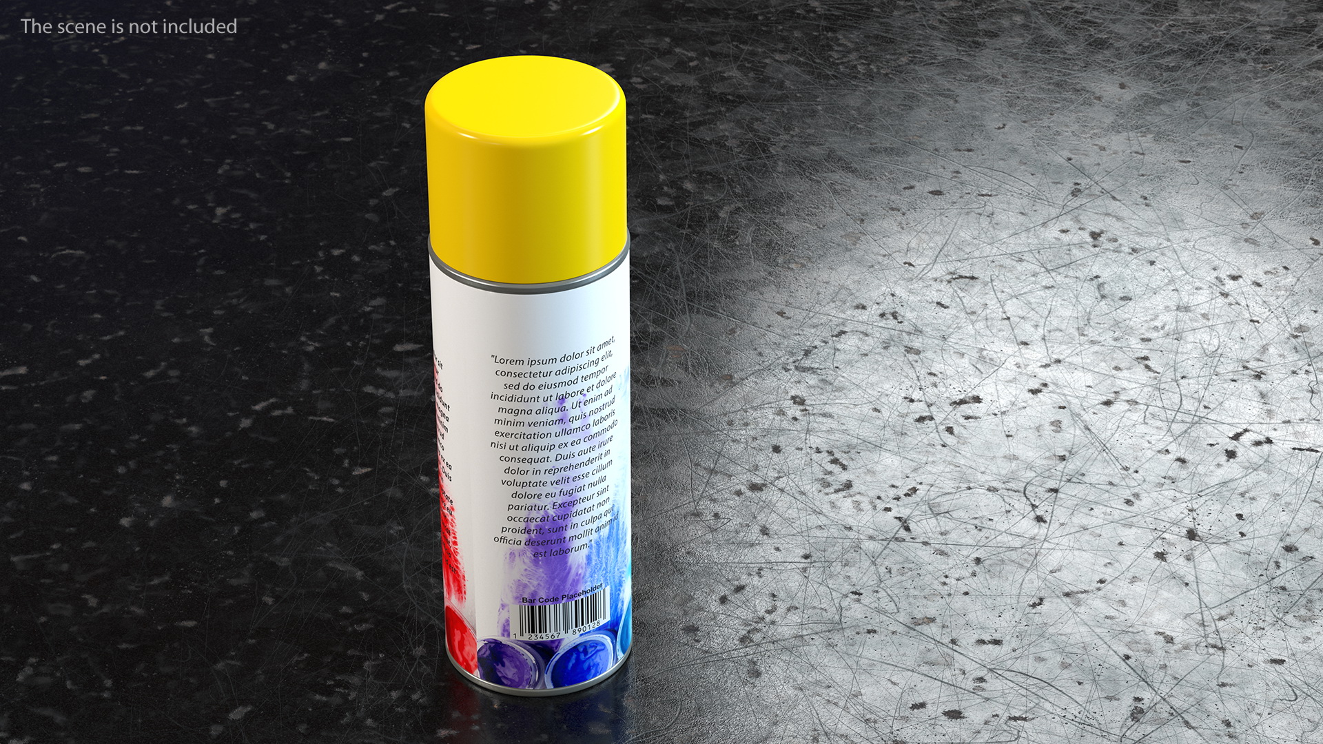 3D Aerosol Can Mockup Rainbow