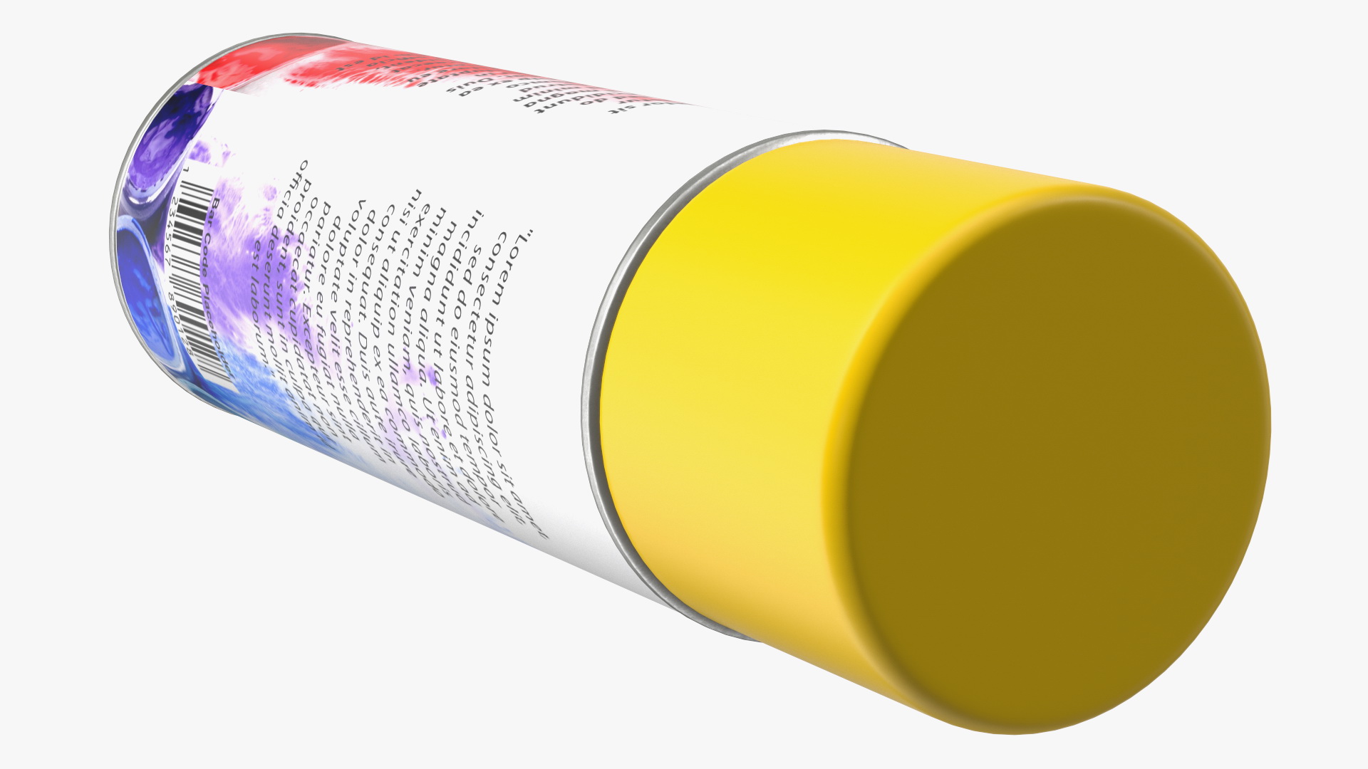 3D Aerosol Can Mockup Rainbow