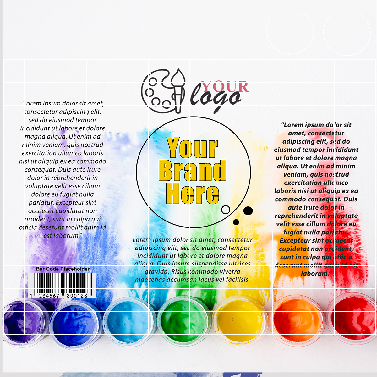 3D Aerosol Can Mockup Rainbow