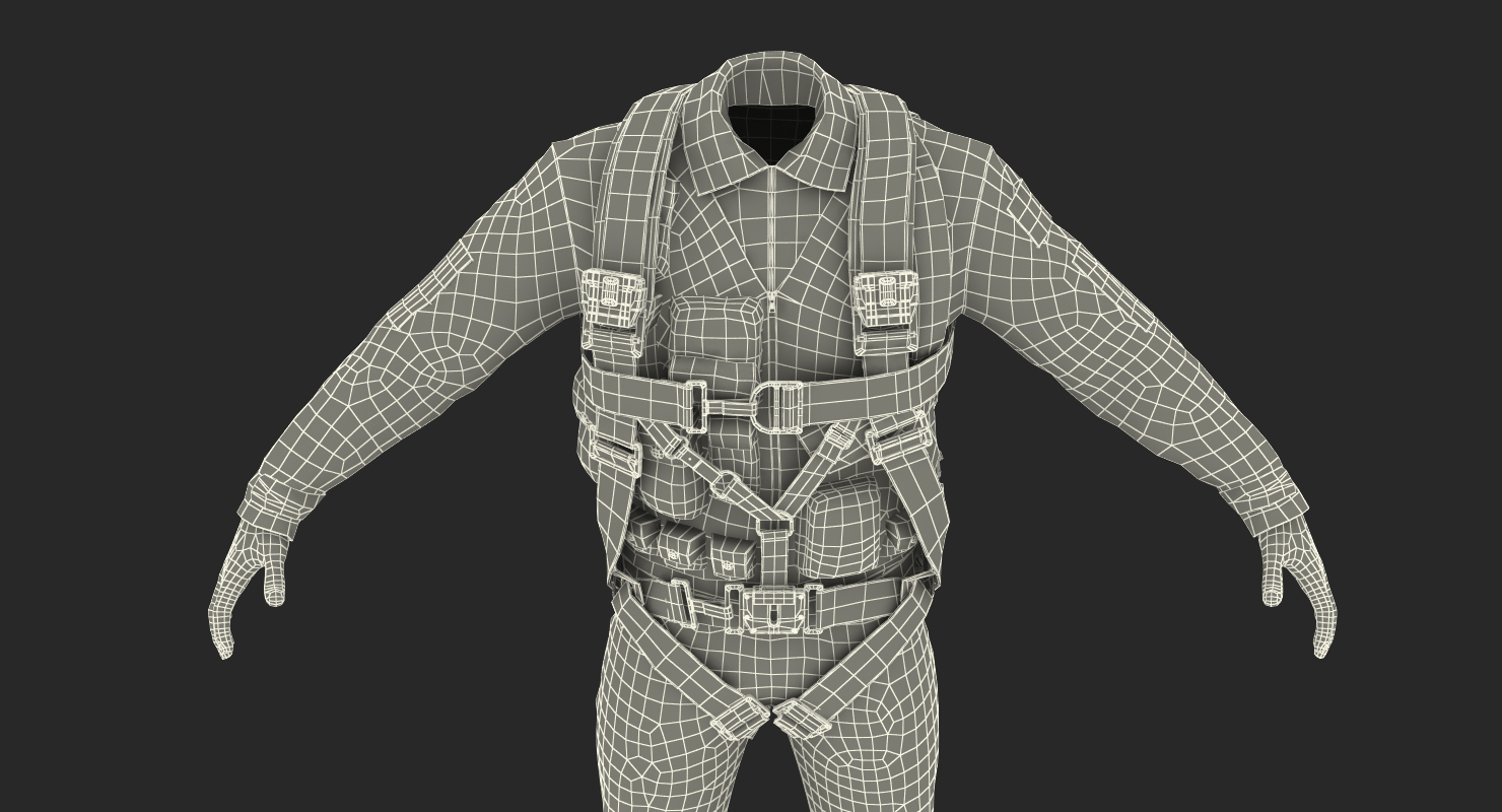 3D model Russian Jet Fighter Pilot Uniform 2