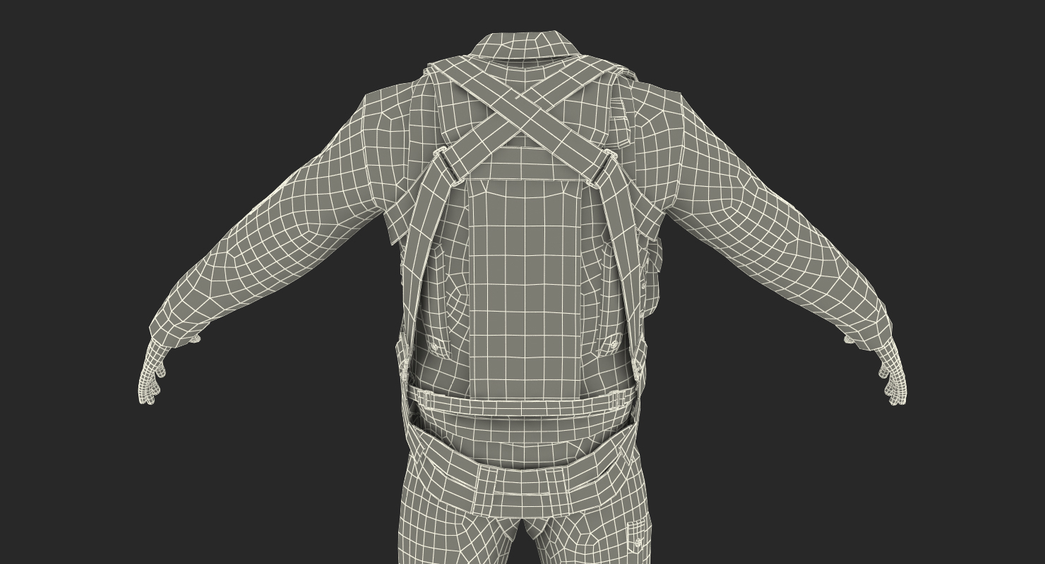 3D model Russian Jet Fighter Pilot Uniform 2