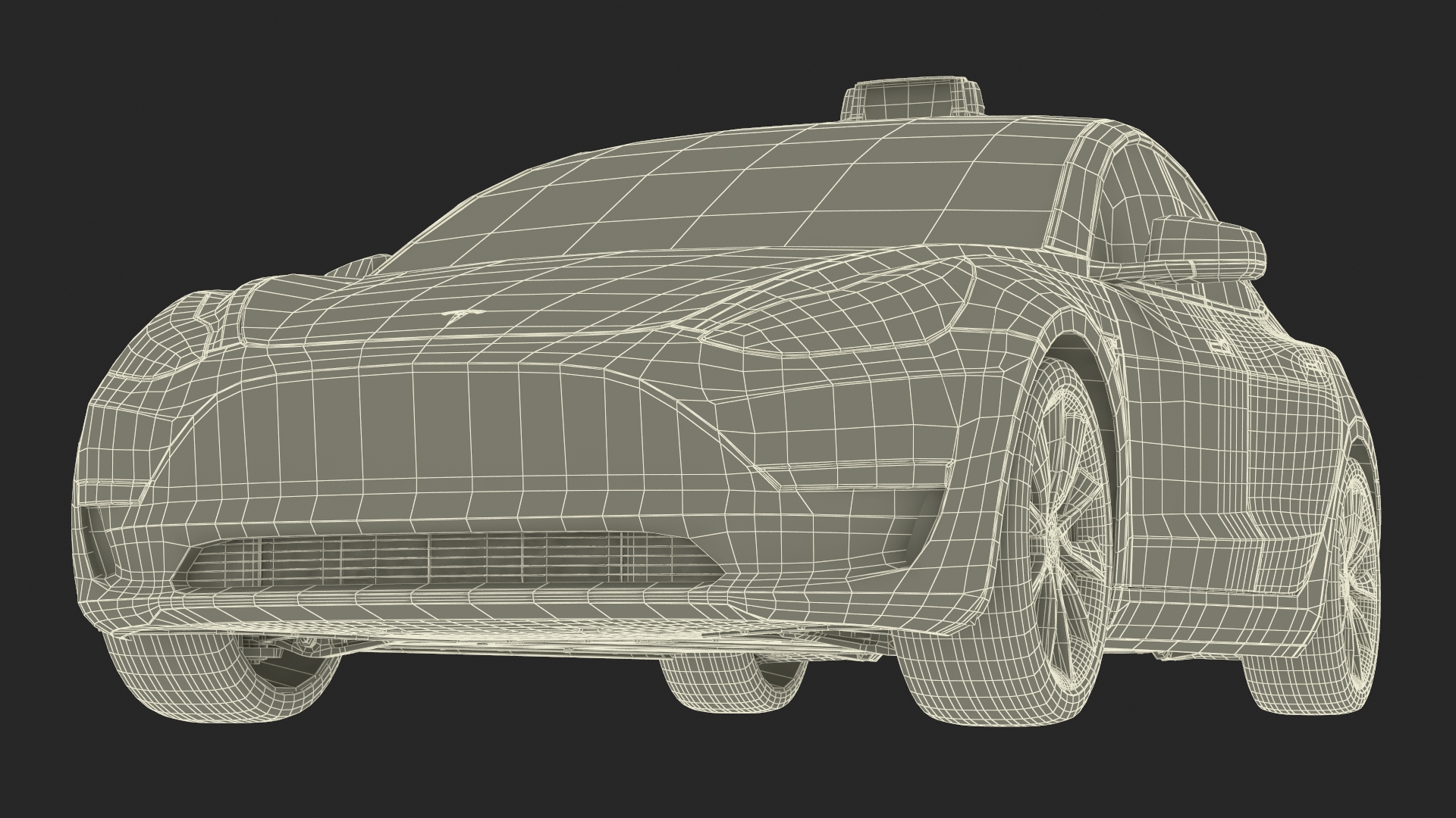 3D Tesla Model 3 Taxi model