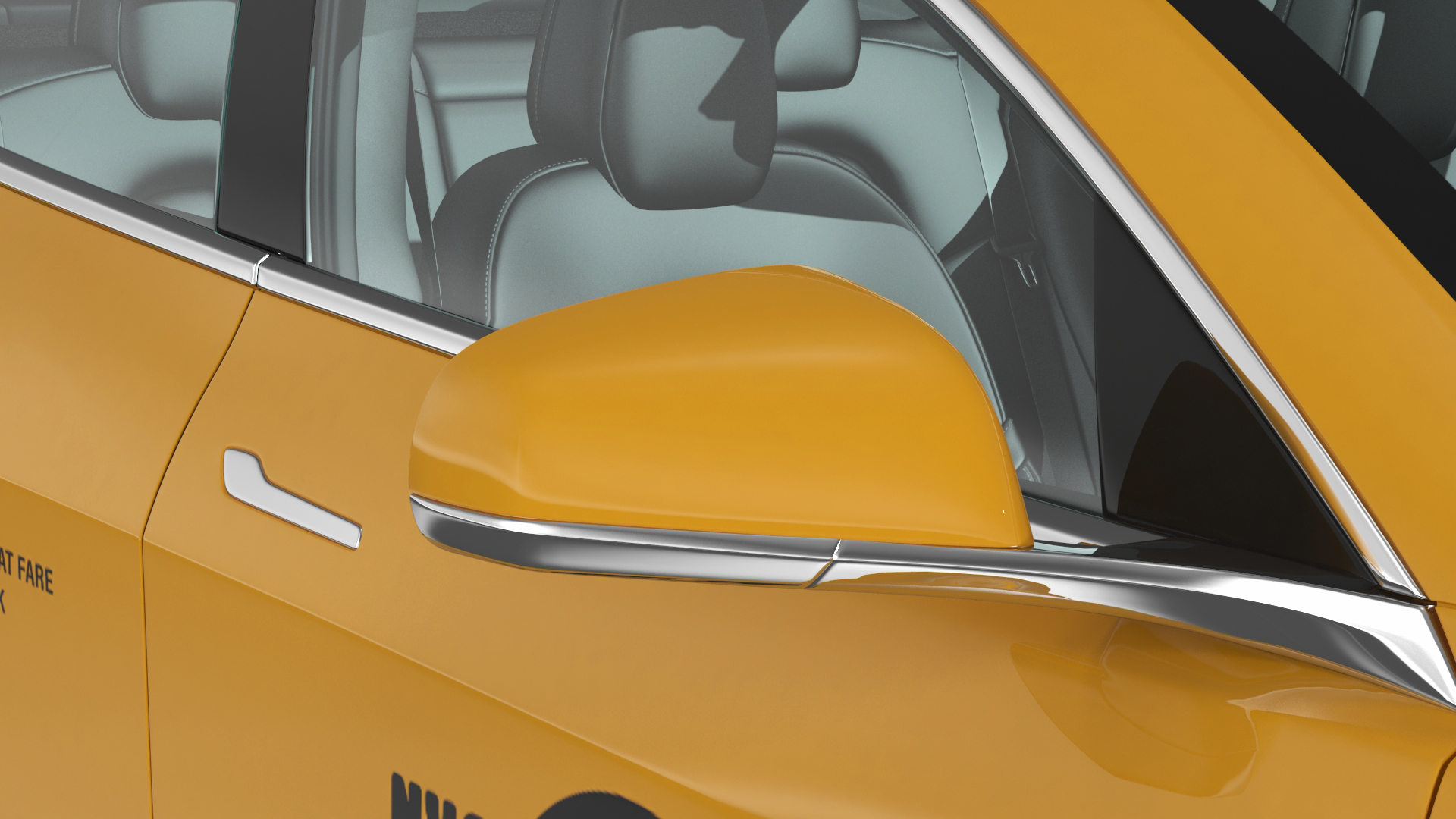 3D Tesla Model 3 Taxi model